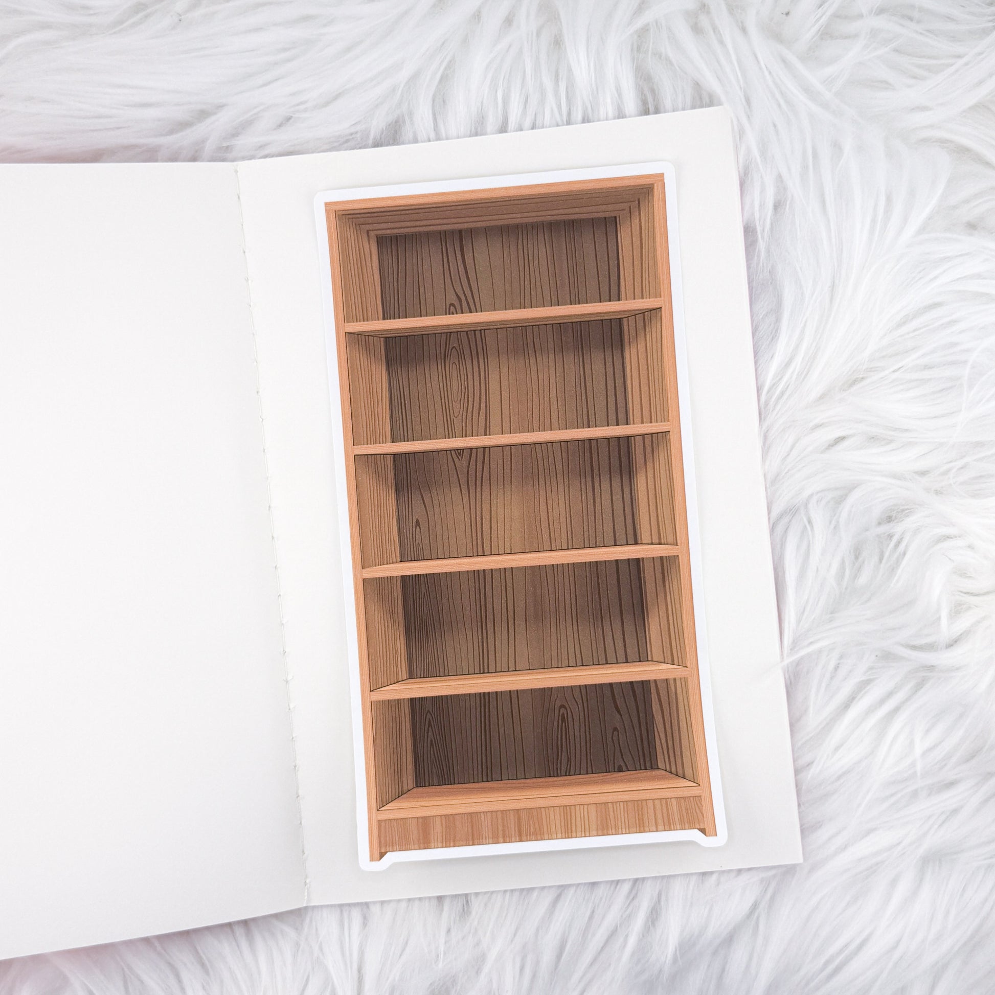 Large Bookshelf // Large Matte Deco Sticker for Journals