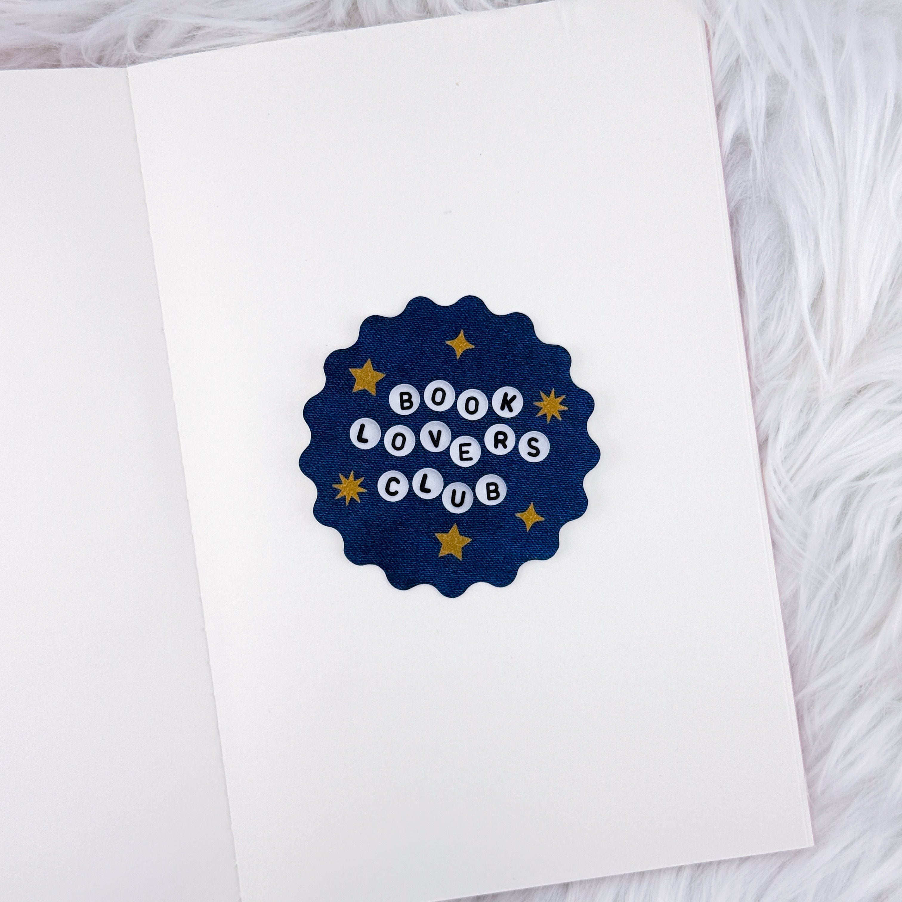 Book Lovers Club - Denim // Large Matte Deco Sticker for Journals