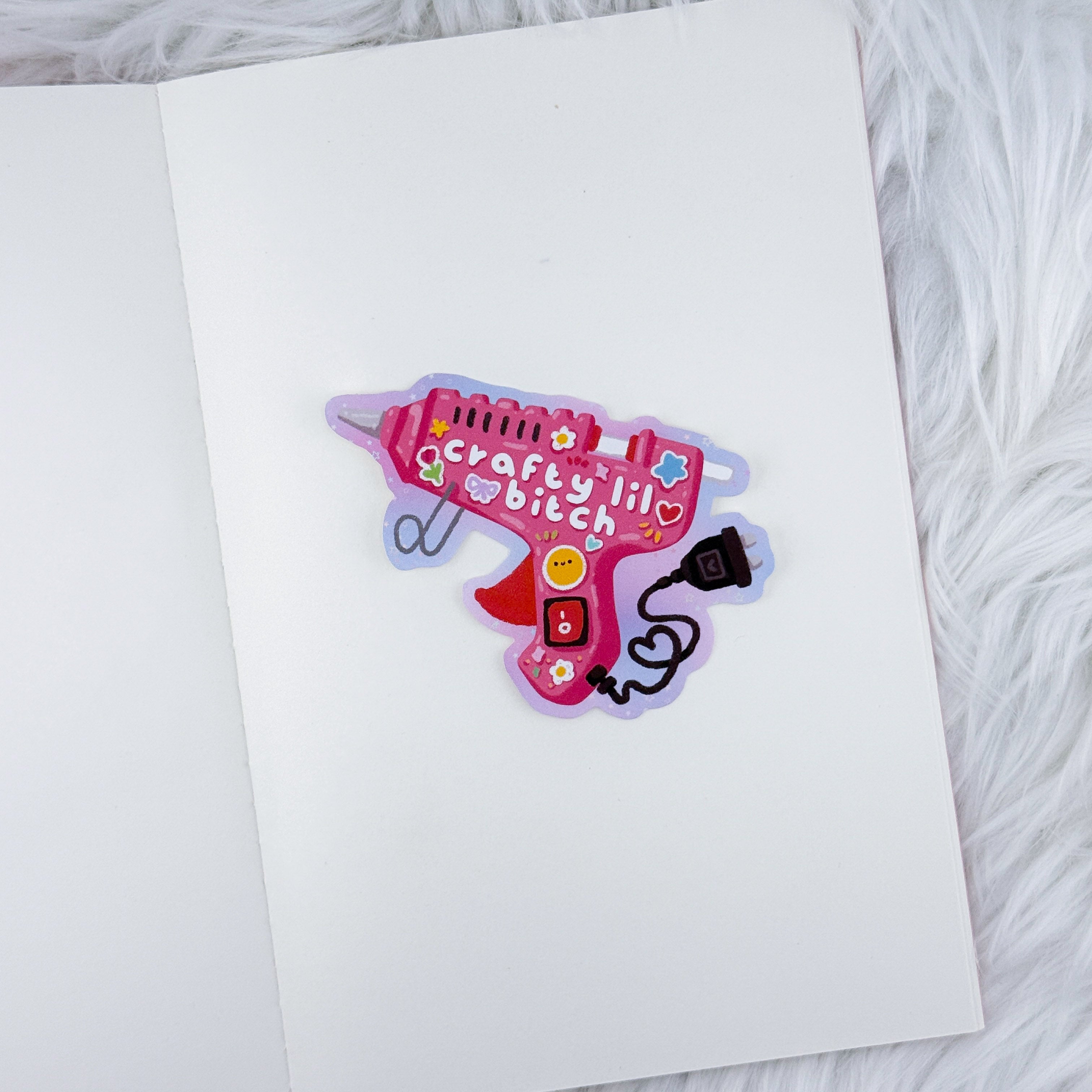 Crafty Lil // Large Matte Deco Sticker for Journals