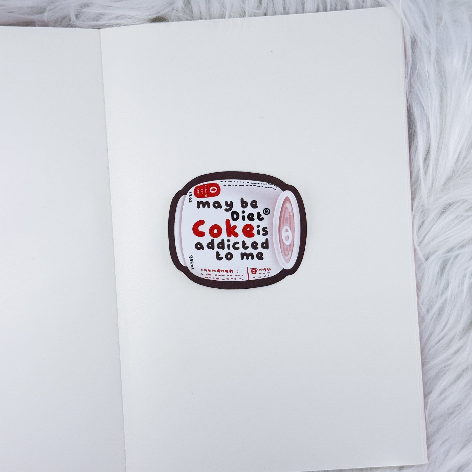 Addicted Diet Soda // Large Matte Deco Sticker for Journals