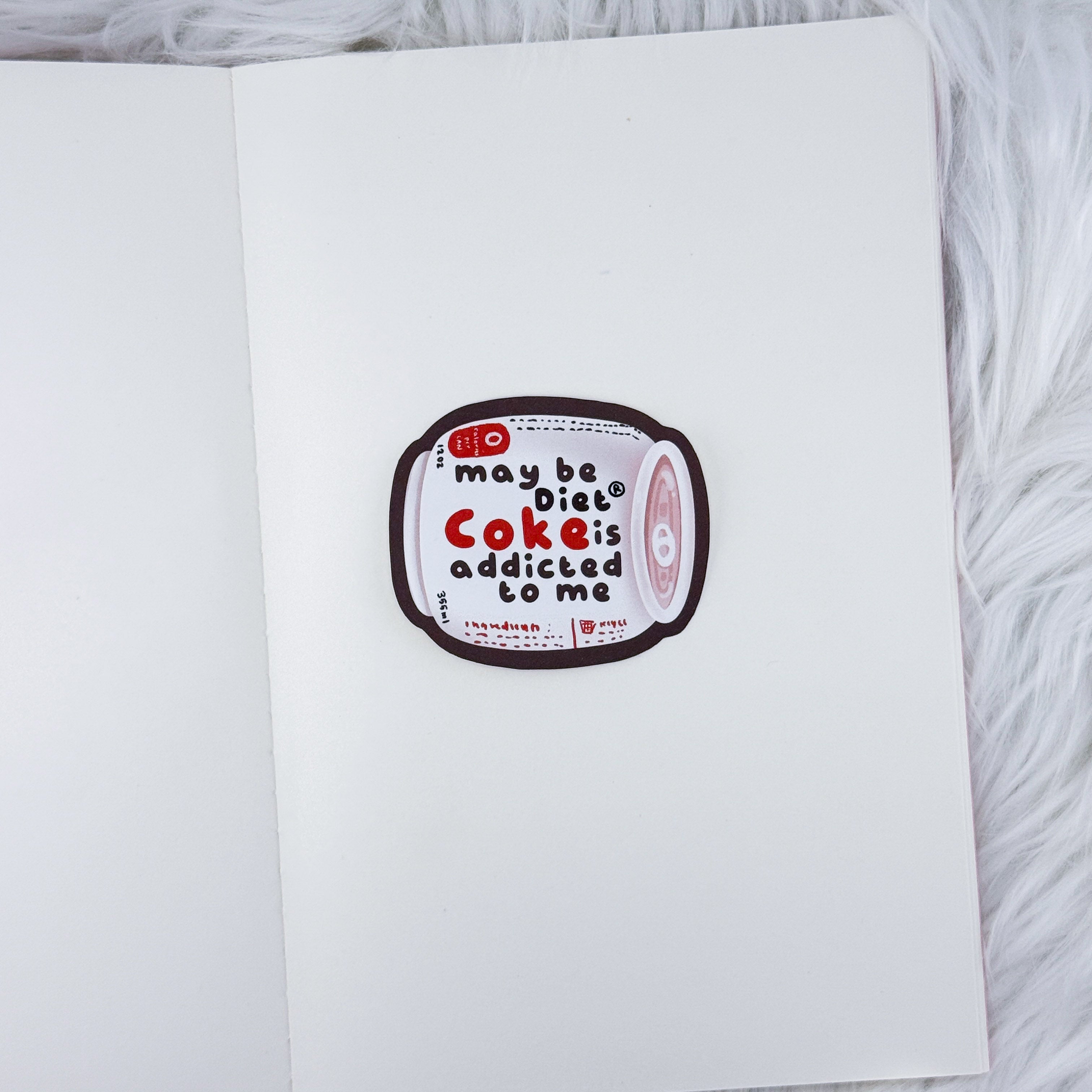 Addicted Diet Soda // Large Matte Deco Sticker for Journals