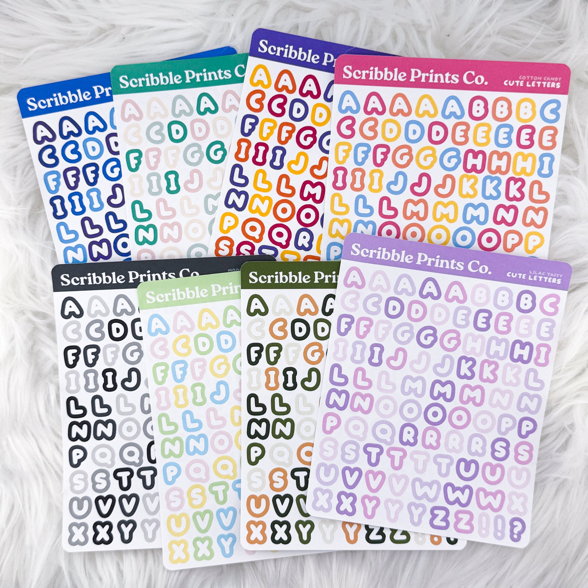 Cute Letters // Matte Journal Stickers
