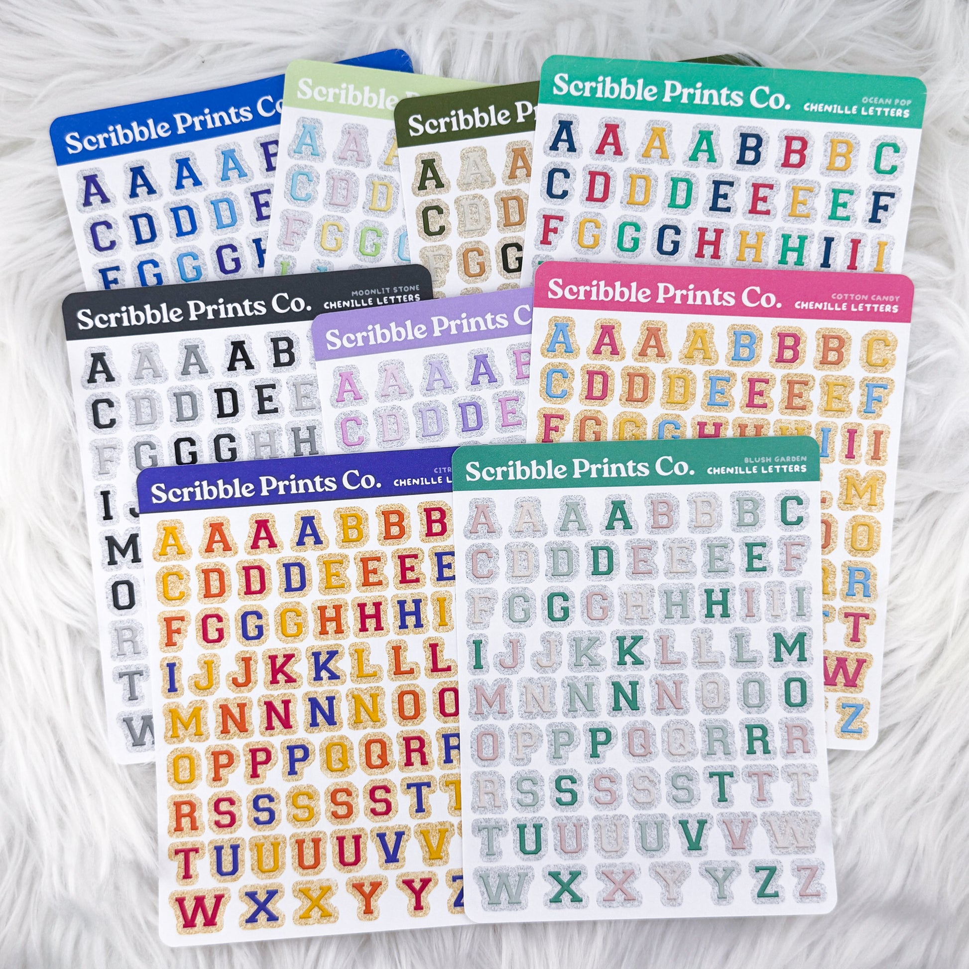 Chenille Letters // Matte Journal Stickers