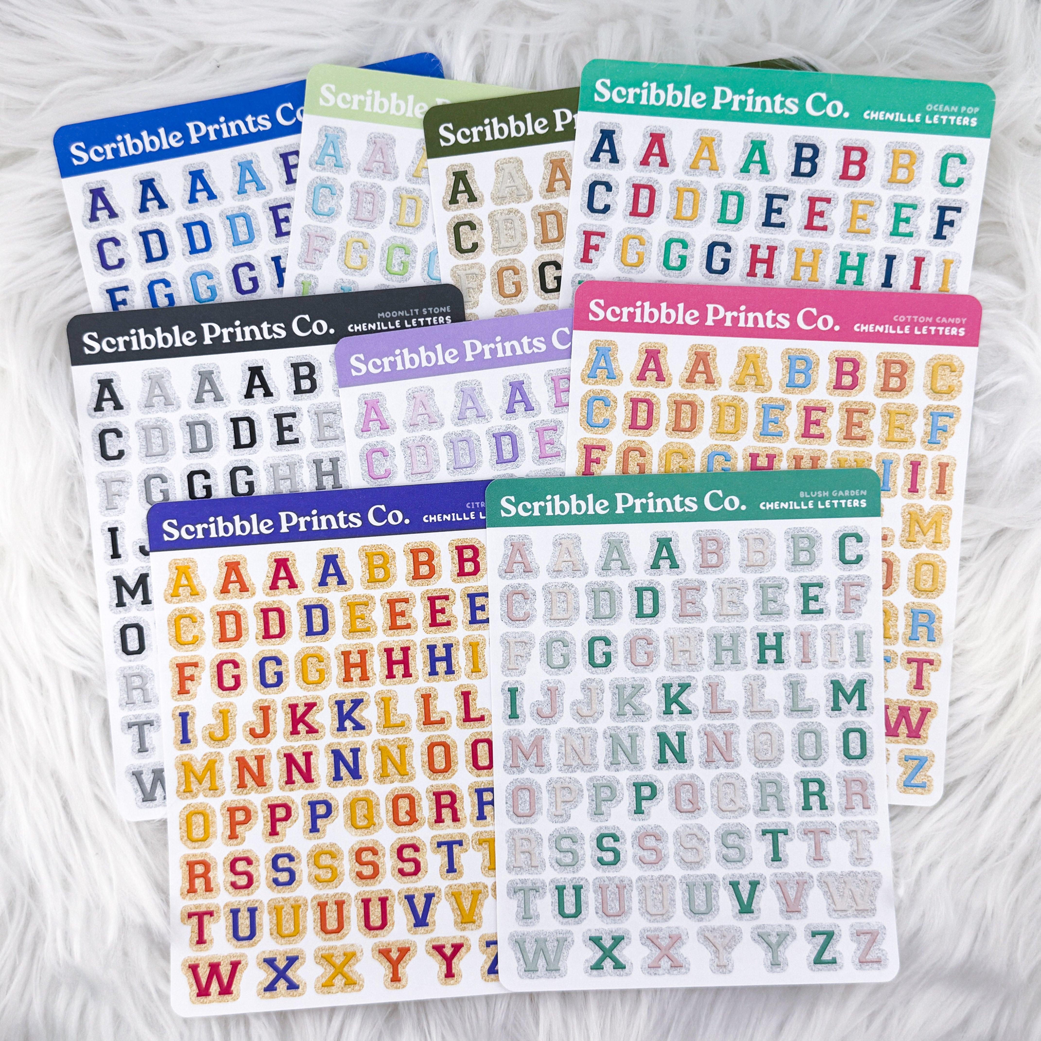 Chenille Letters // Matte Journal Stickers