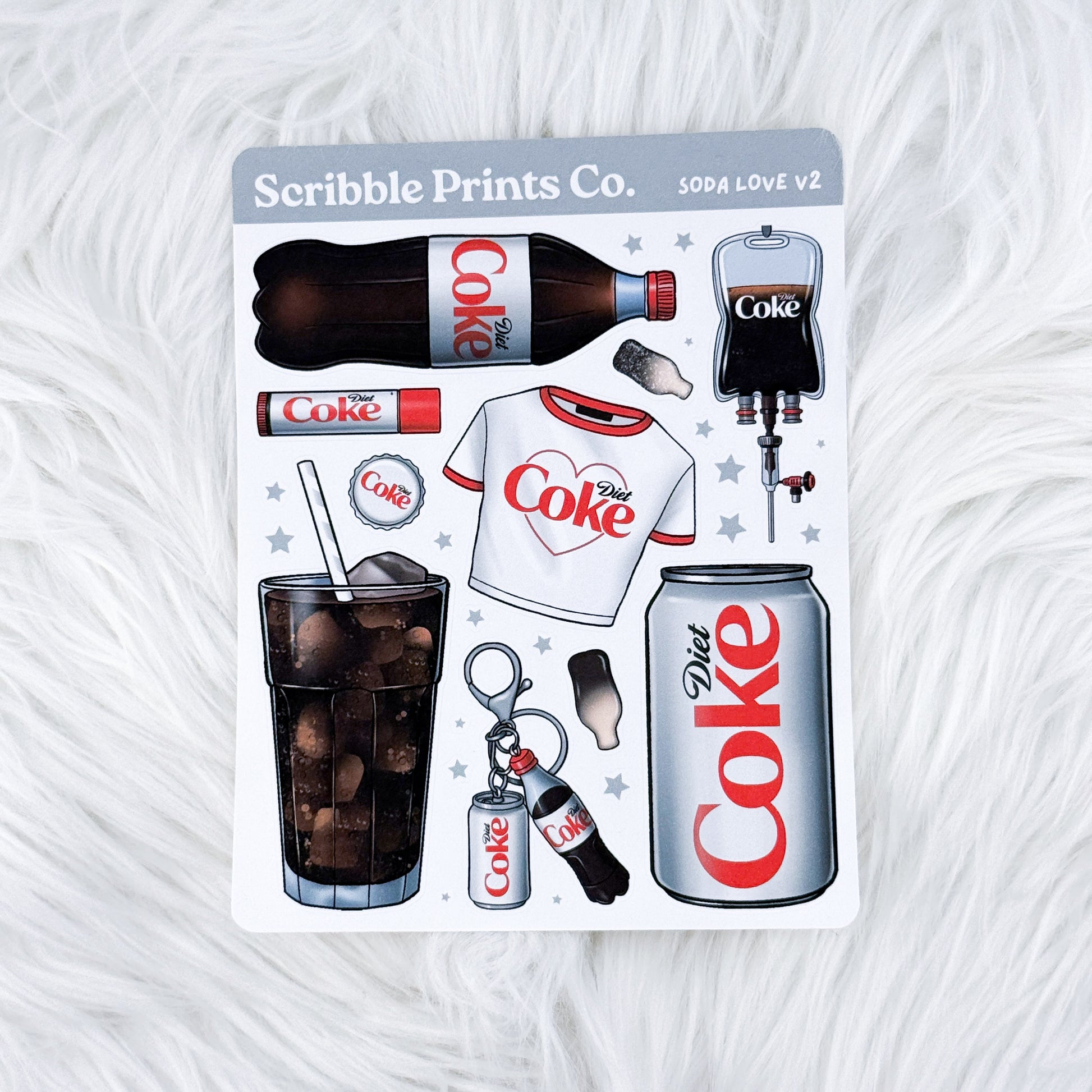 Soda Love V2 – Journal Deco // Matte Stickers