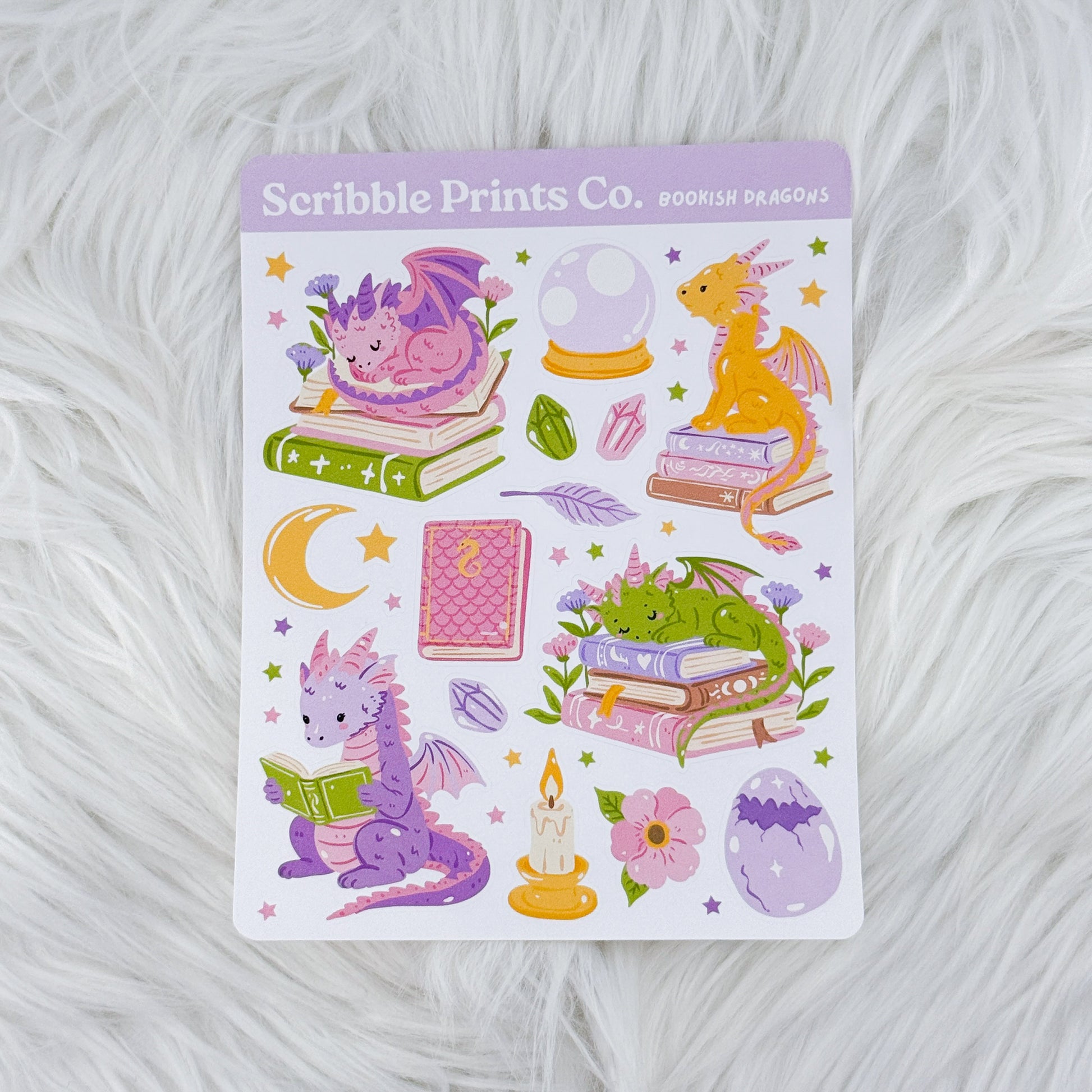 Bookish Dragons – Deco // Matte Journal Stickers