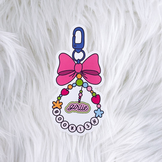 Bookish Girly Keychain // Large Matte Deco Sticker for Journals