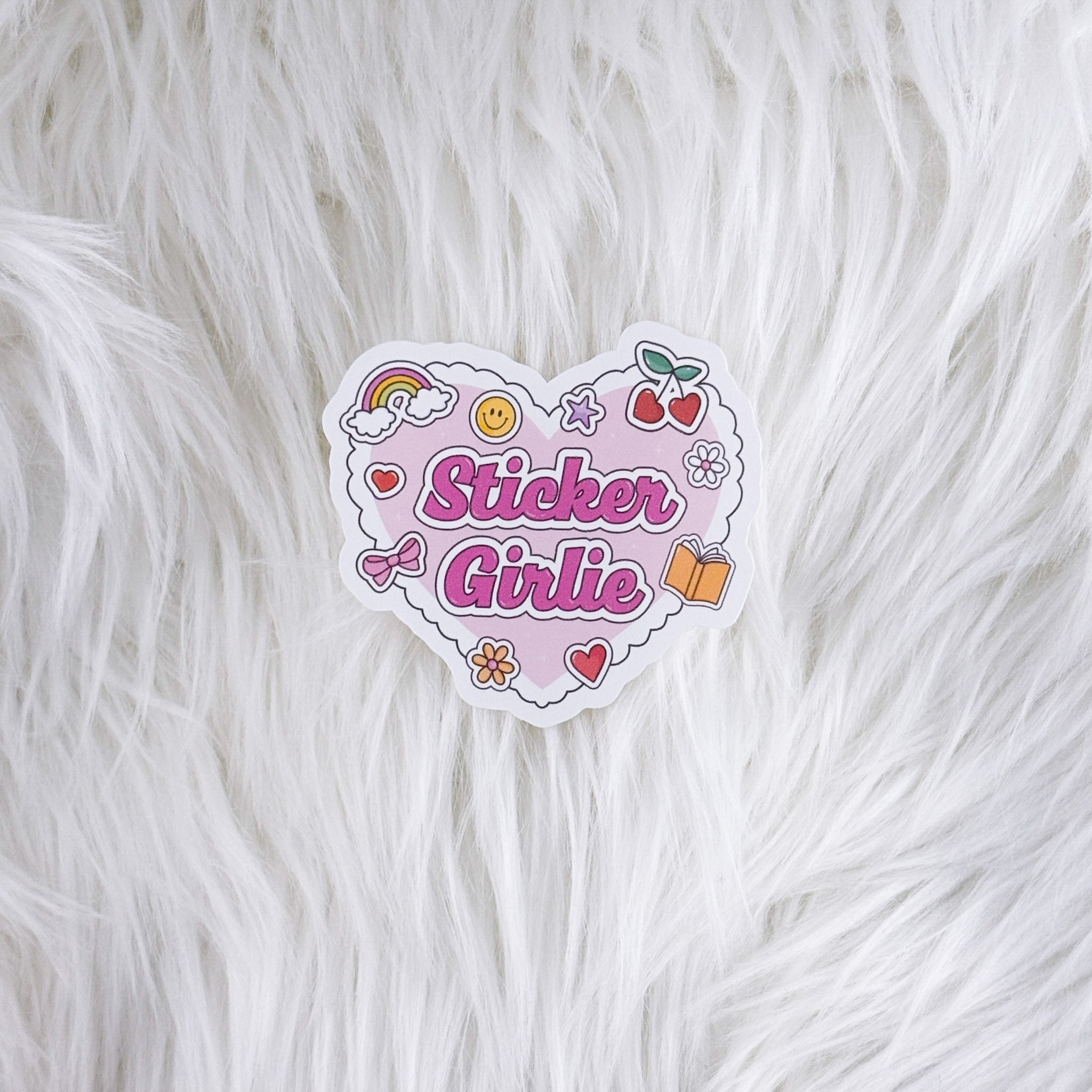 Sticker Girlie Heart // Large Matte Deco Sticker for Journals