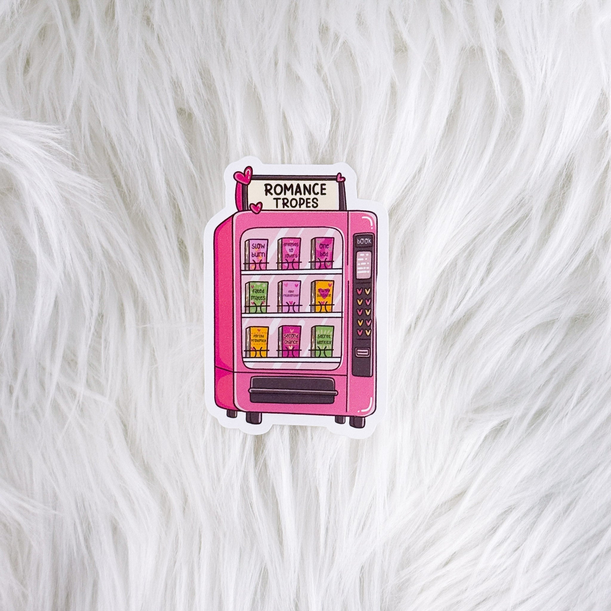Romance Trope Vending Machine // Large Matte Deco Sticker for Journals