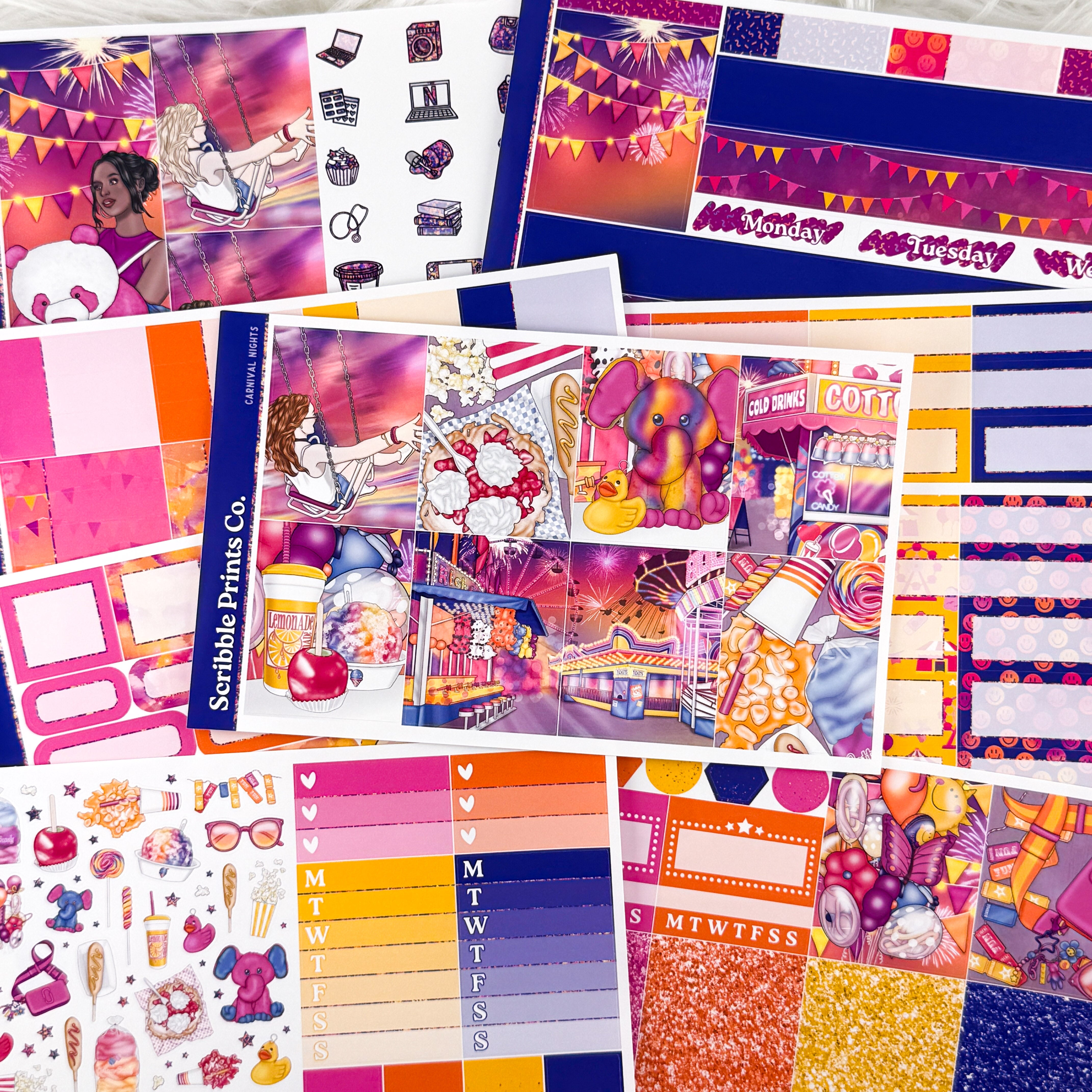 Carnival Nights – Glossy Weekly Planner Kit