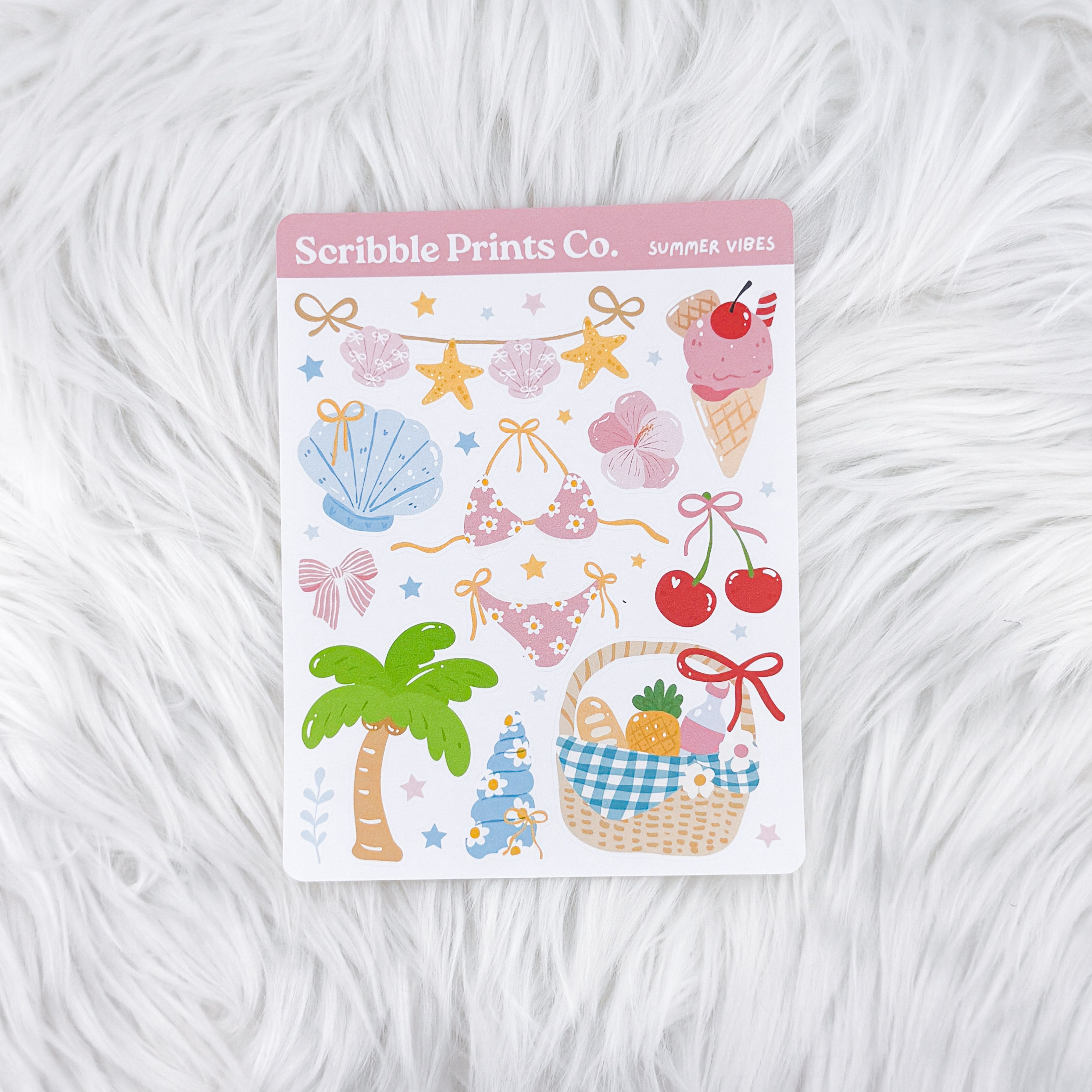 Summer Vibes – Deco // Matte Journal Stickers