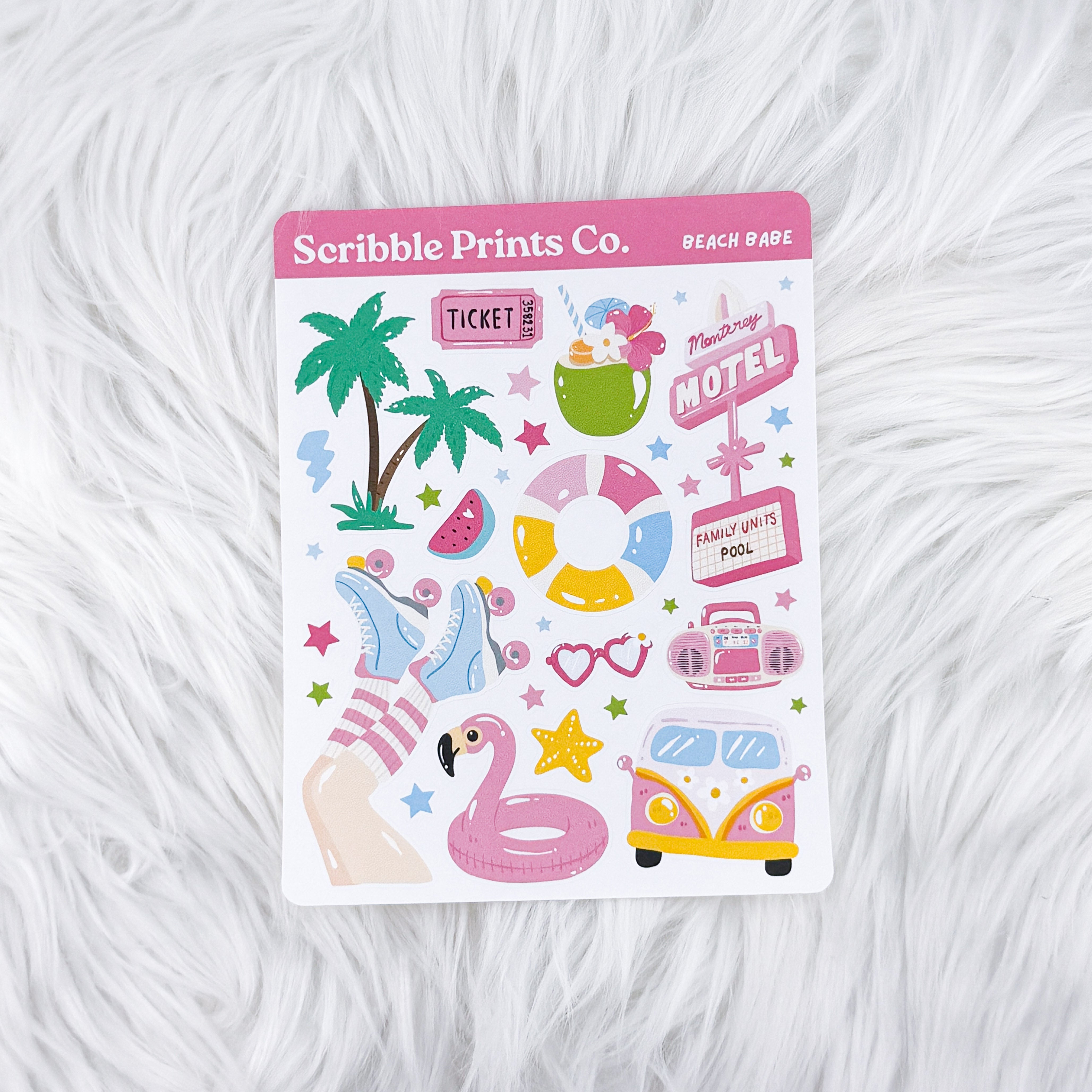Beach Babe – Deco // Matte Journal Stickers