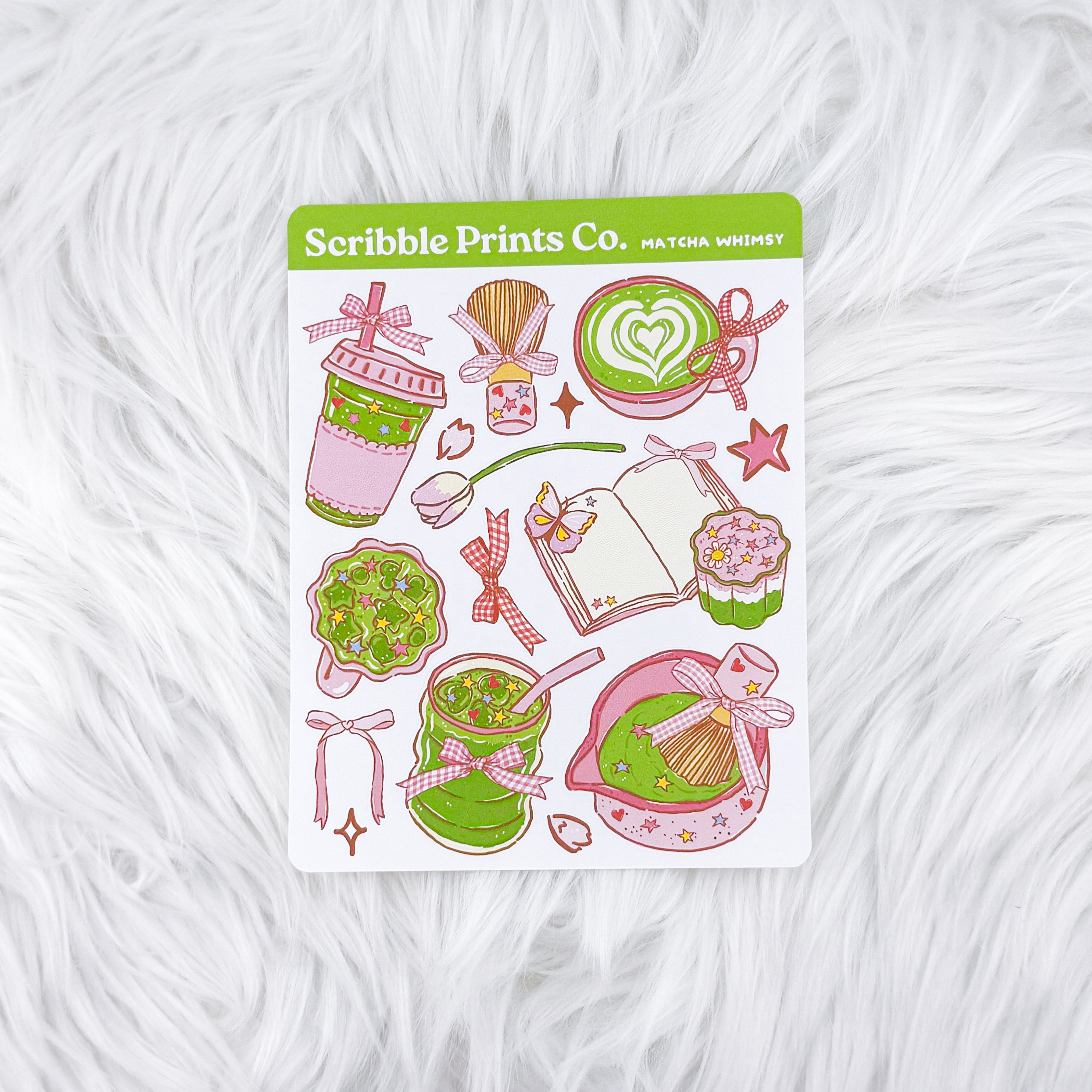 Matcha Whimsy – Deco // Matte Journal Stickers