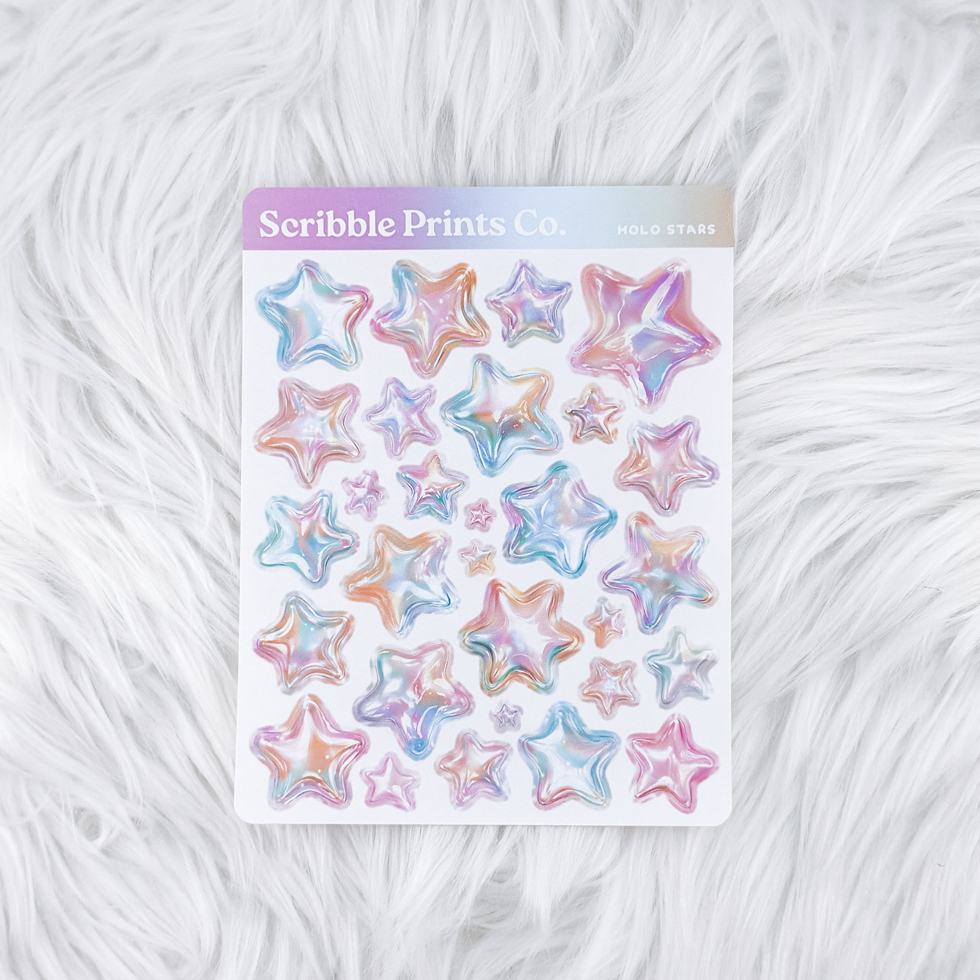 Holo Stars – Deco // Matte Journal Stickers