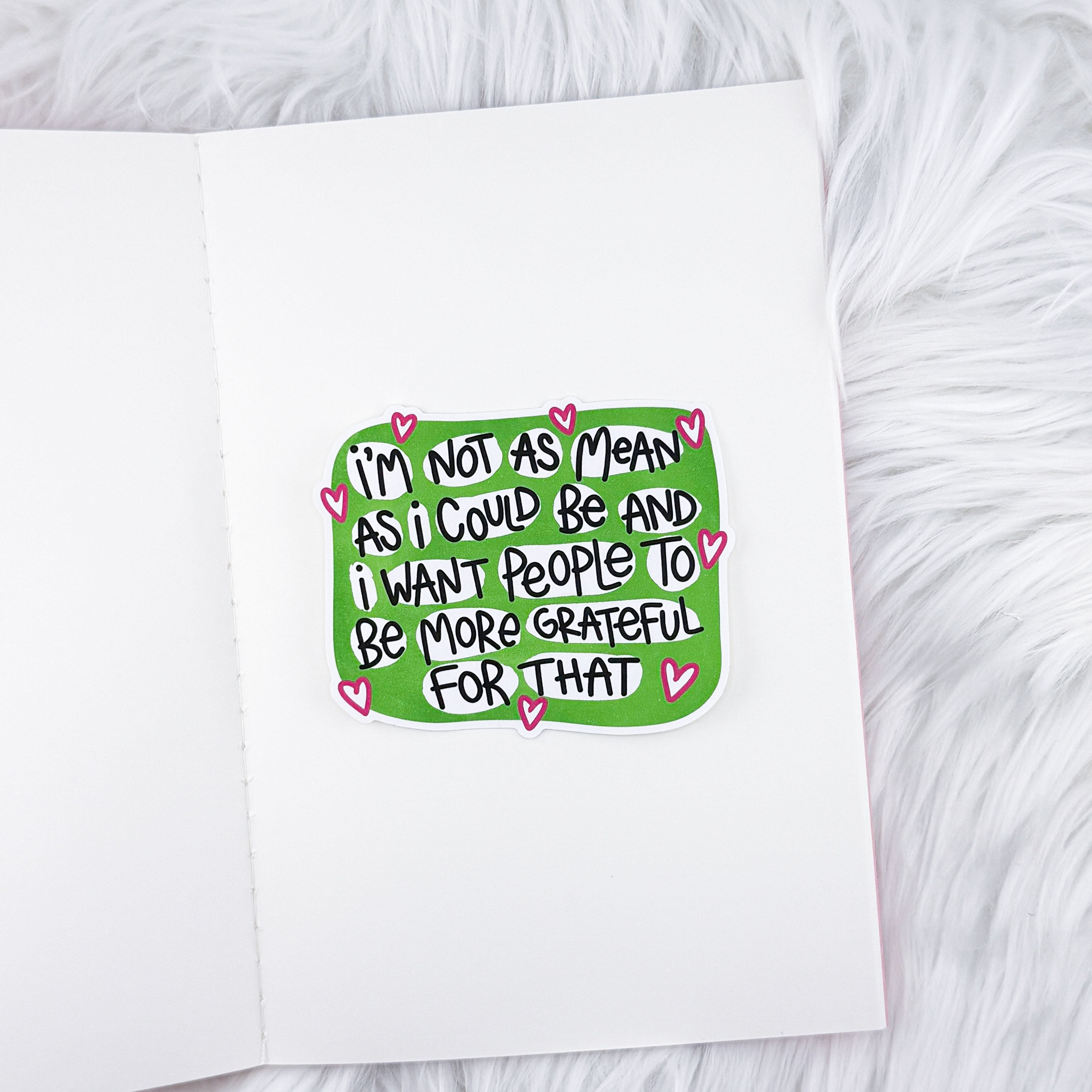 Mean As I Could Be // Large Matte Deco Sticker for Journals