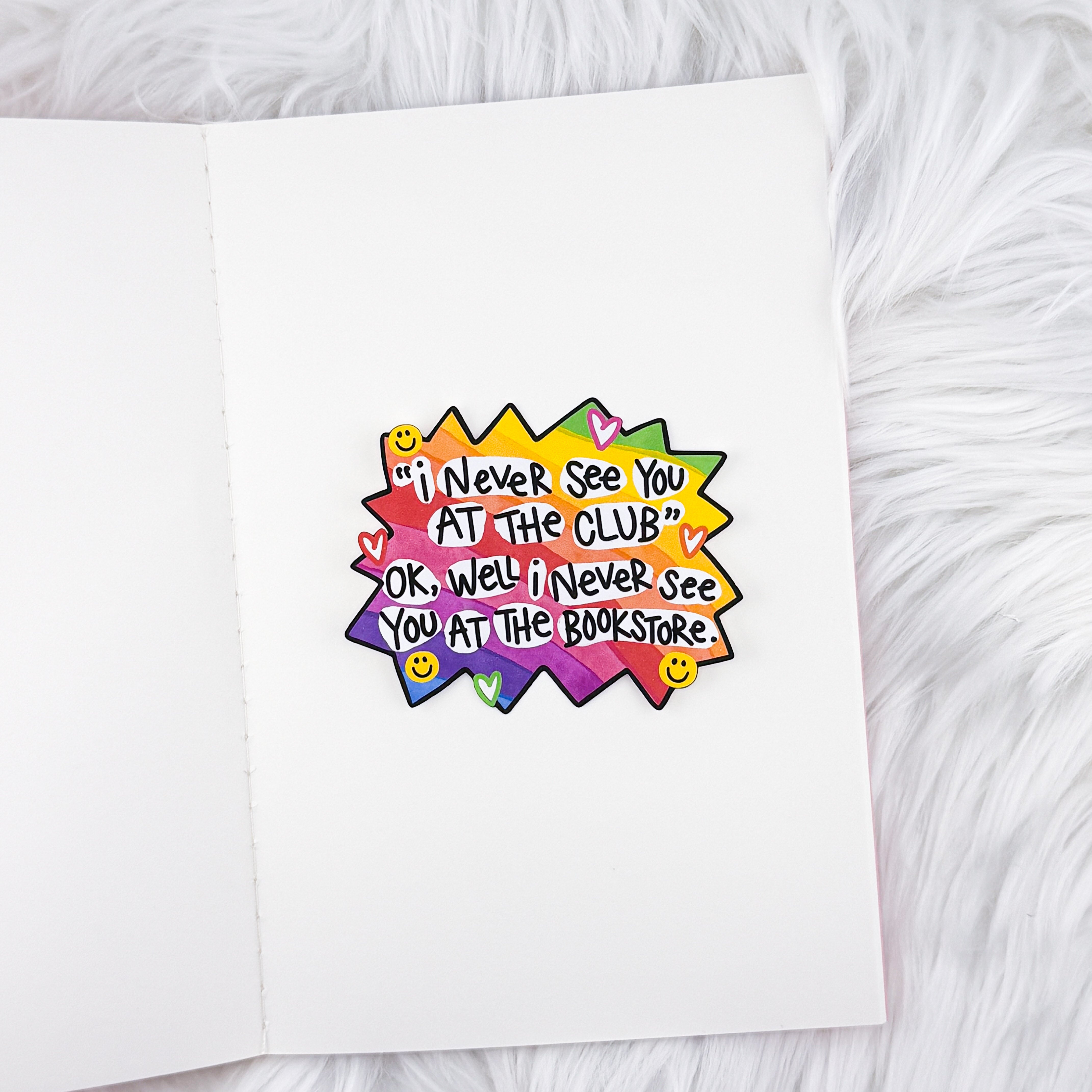 At the Bookstore // Large Matte Deco Sticker for Journals