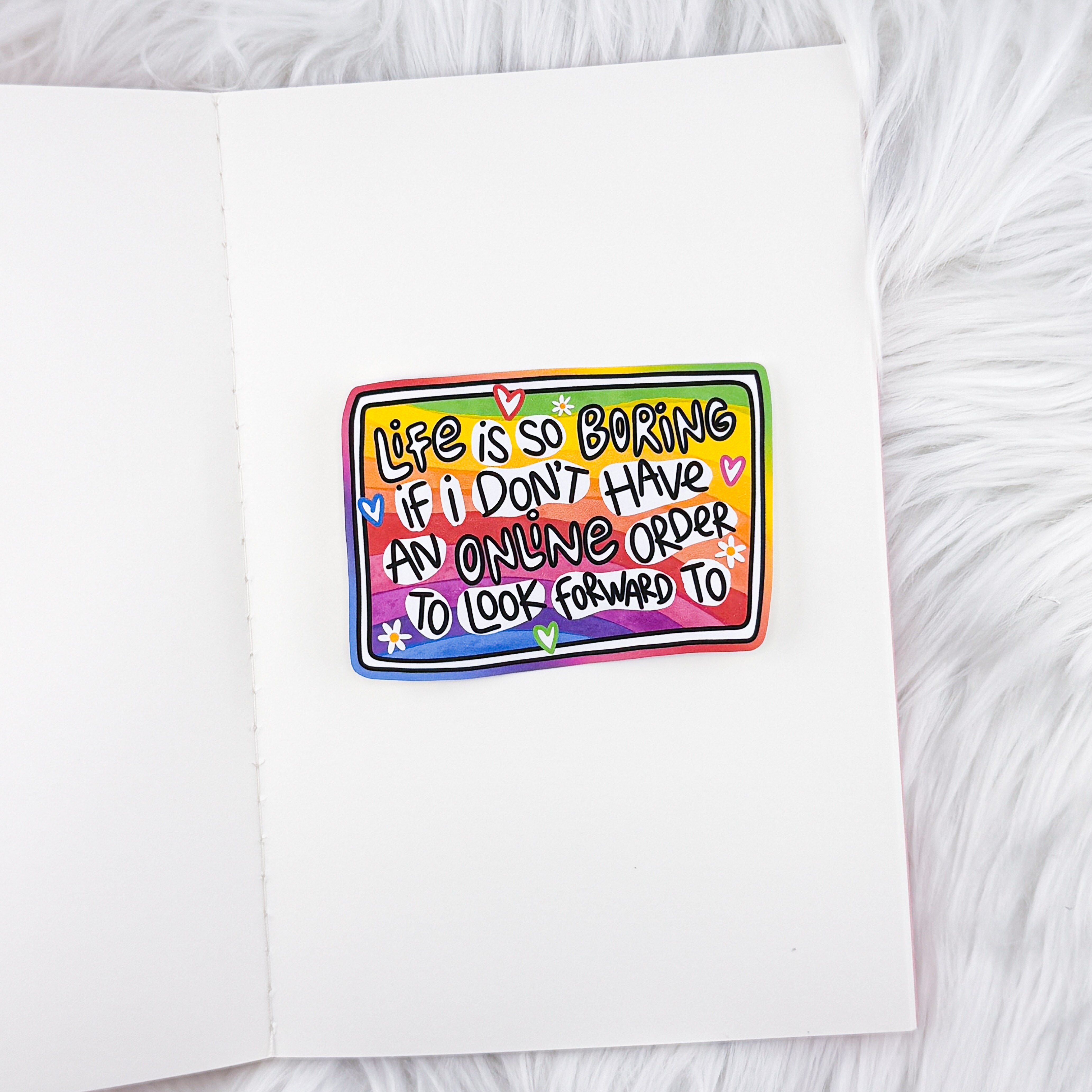 Life is so Boring // Large Matte Deco Sticker for Journals