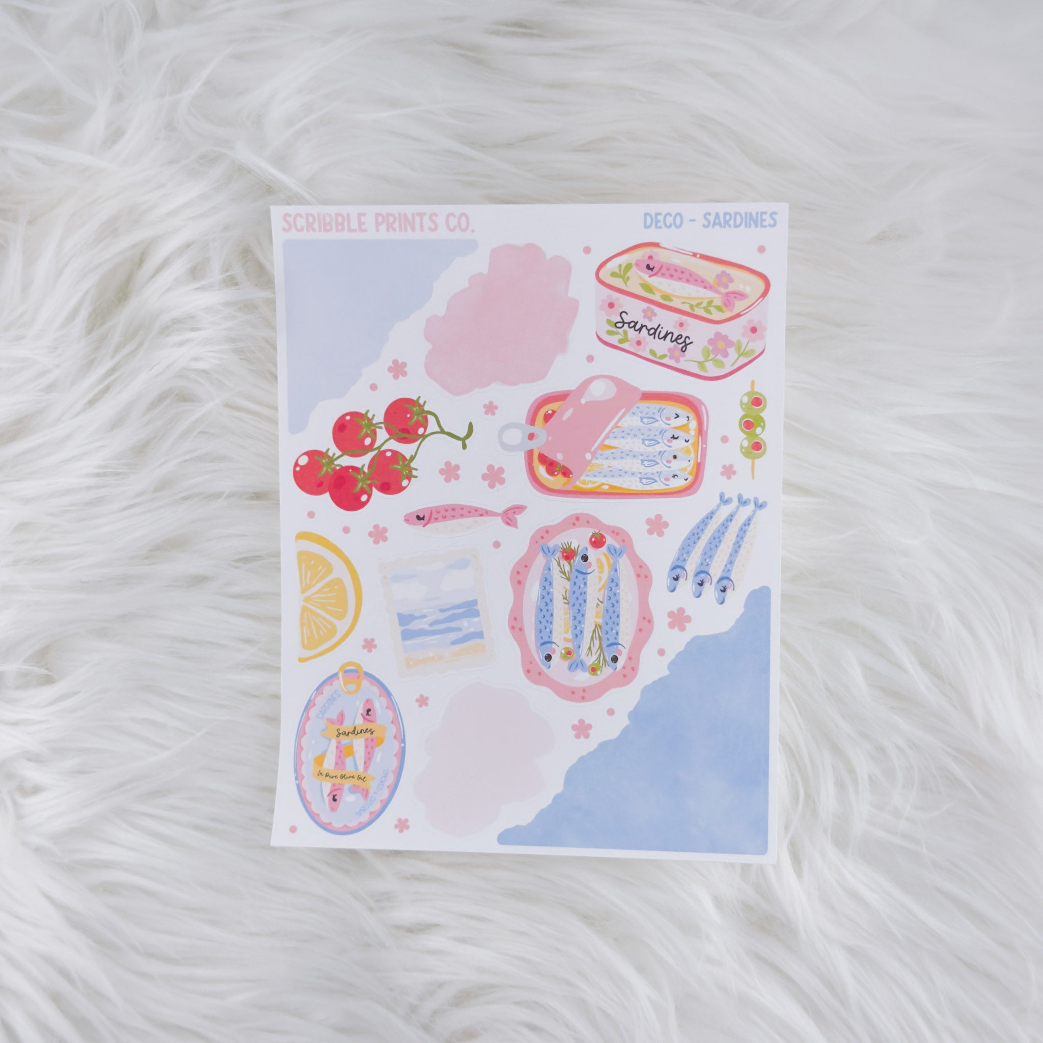 Sardines – Deco // Matte Journal Stickers