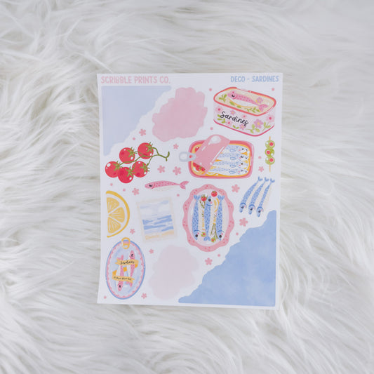 Sardines – Deco // Matte Journal Stickers