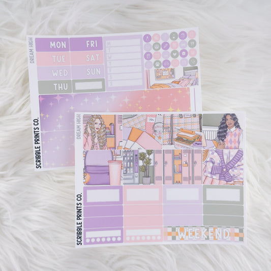 Dream High – Matte Hobonichi Cousin Weekly Sticker Kit