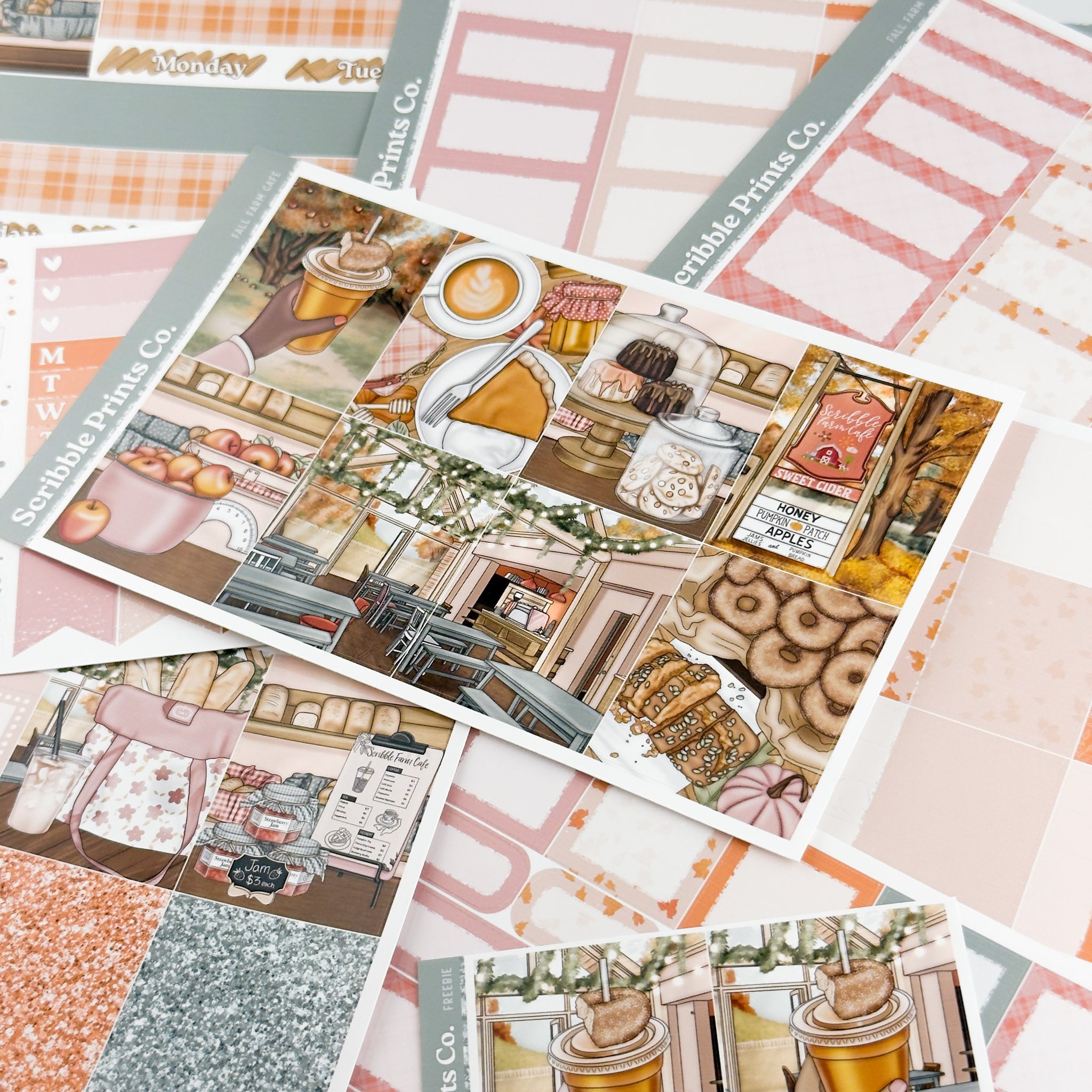 Fall Farm Cafe – Glossy Weekly Planner Kit