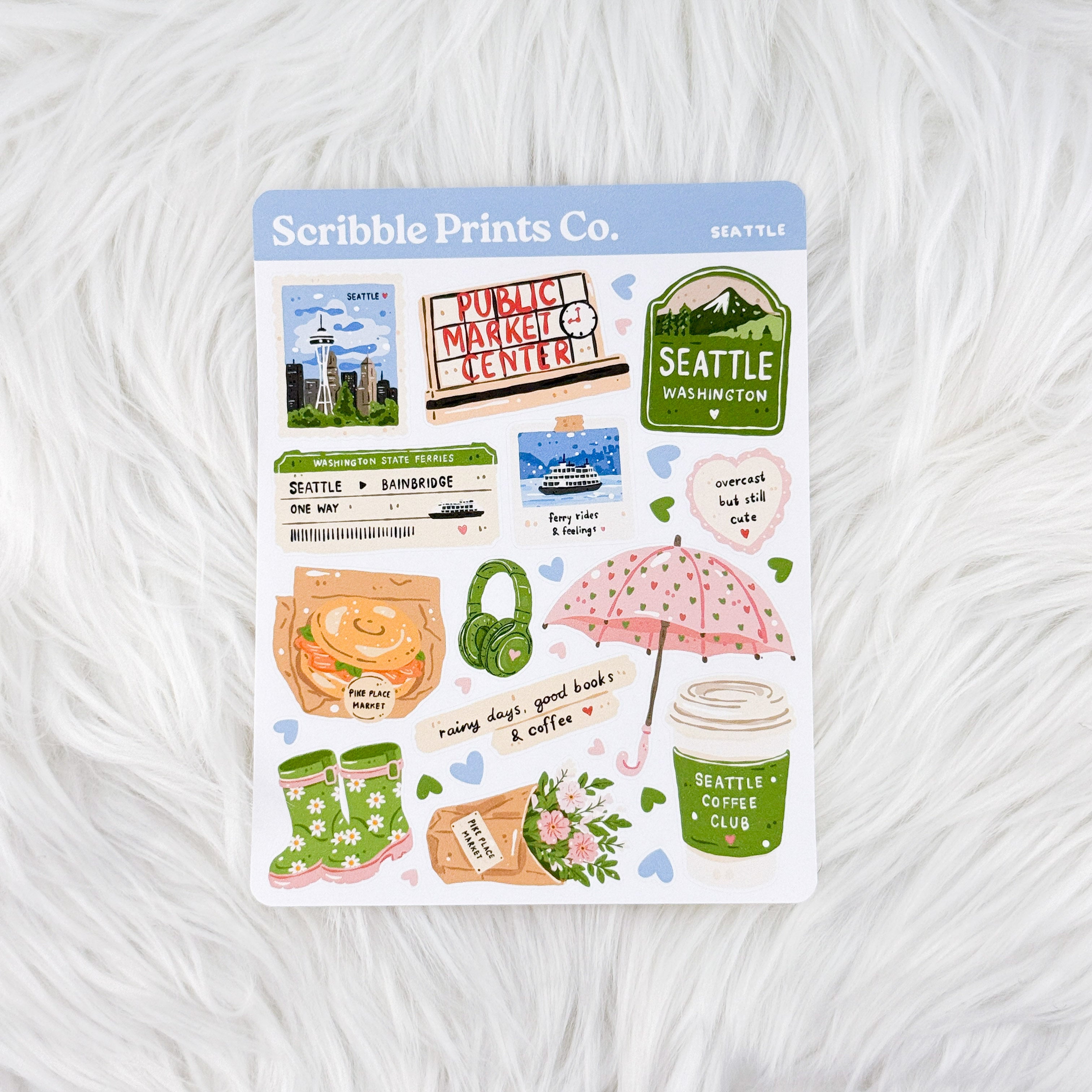 Seattle – Journal Deco // Matte Stickers