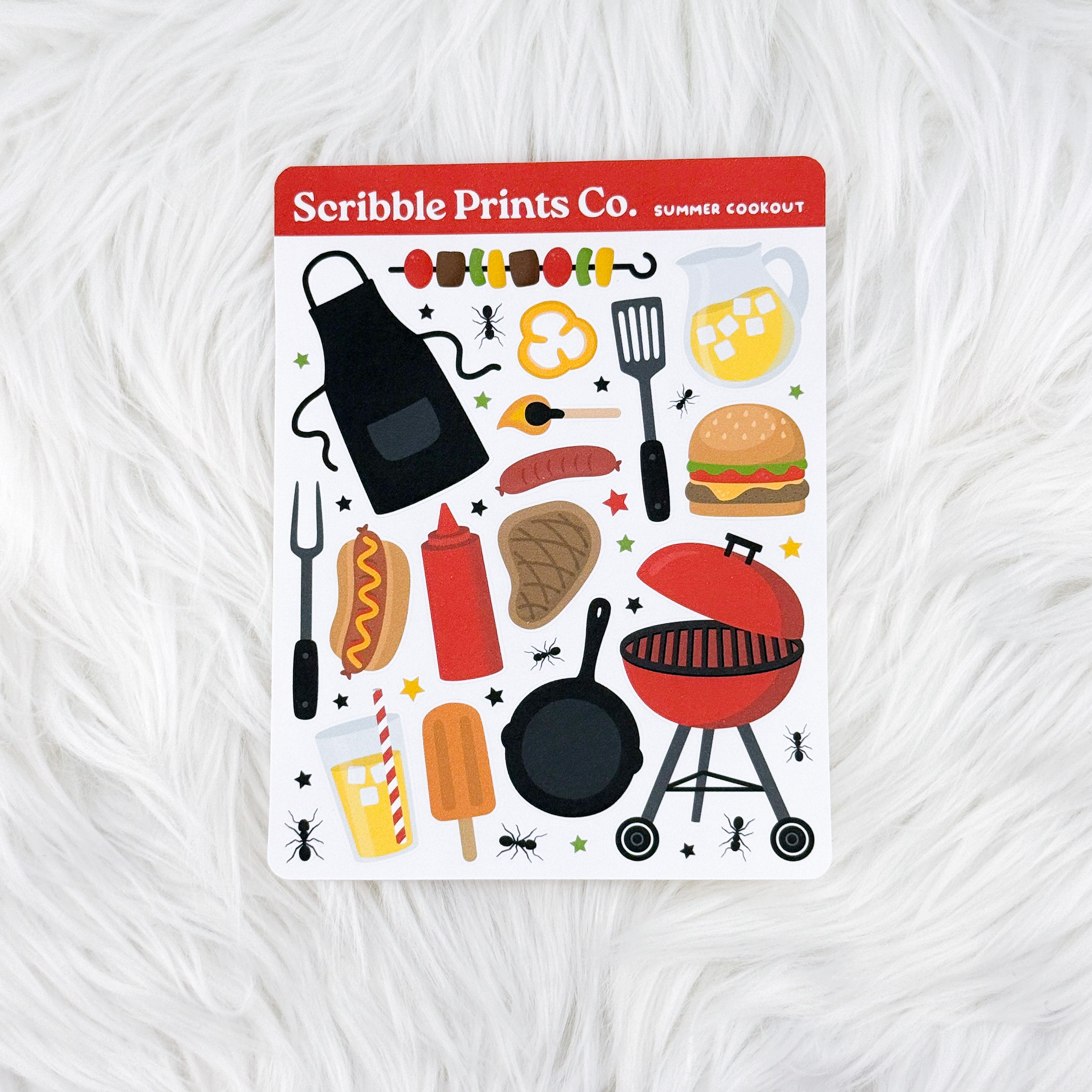 Summer Cookout – Journal Deco // Matte Stickers