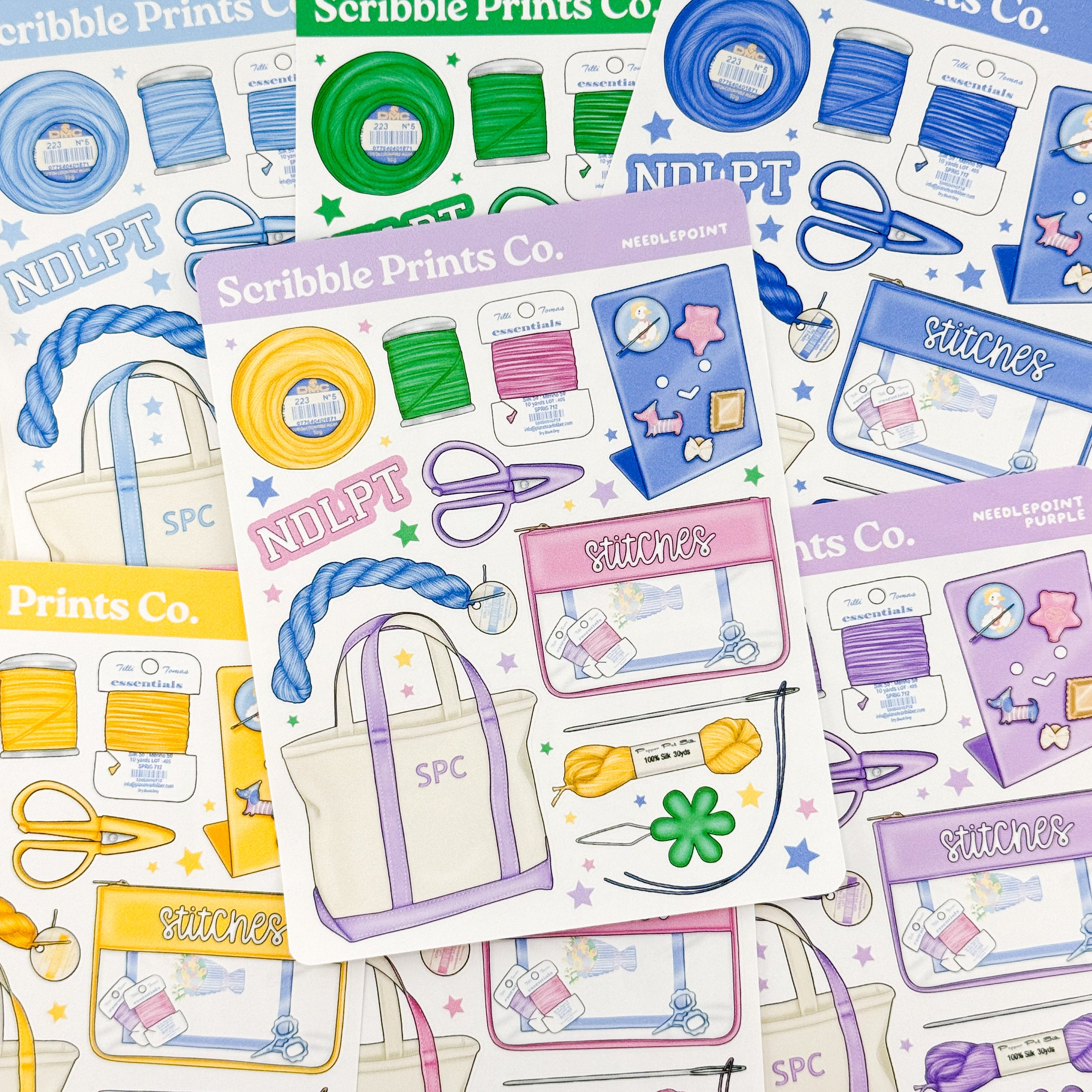 Needlepoint – Journal Deco // Matte Stickers