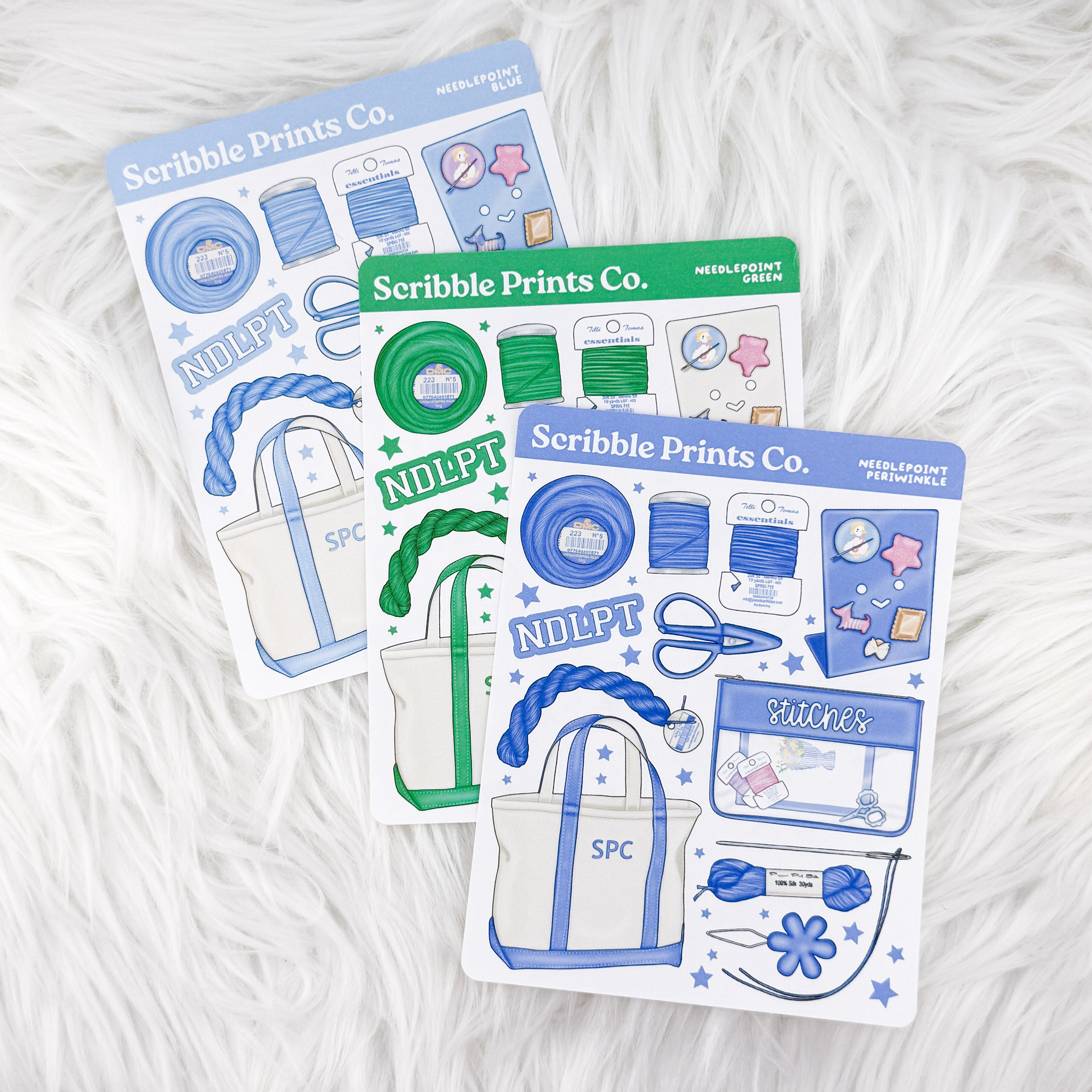Needlepoint – Journal Deco // Matte Stickers