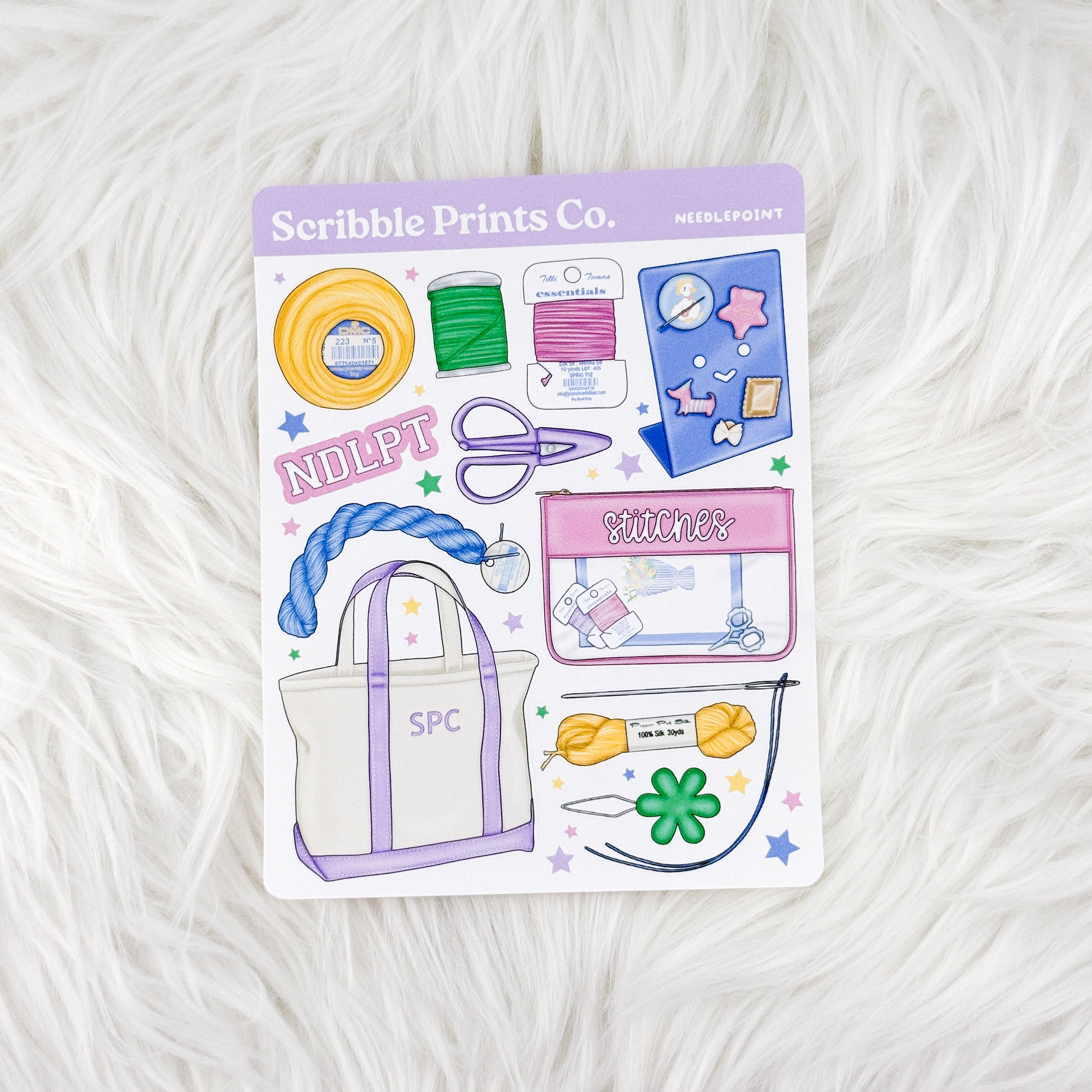 Needlepoint – Journal Deco // Matte Stickers