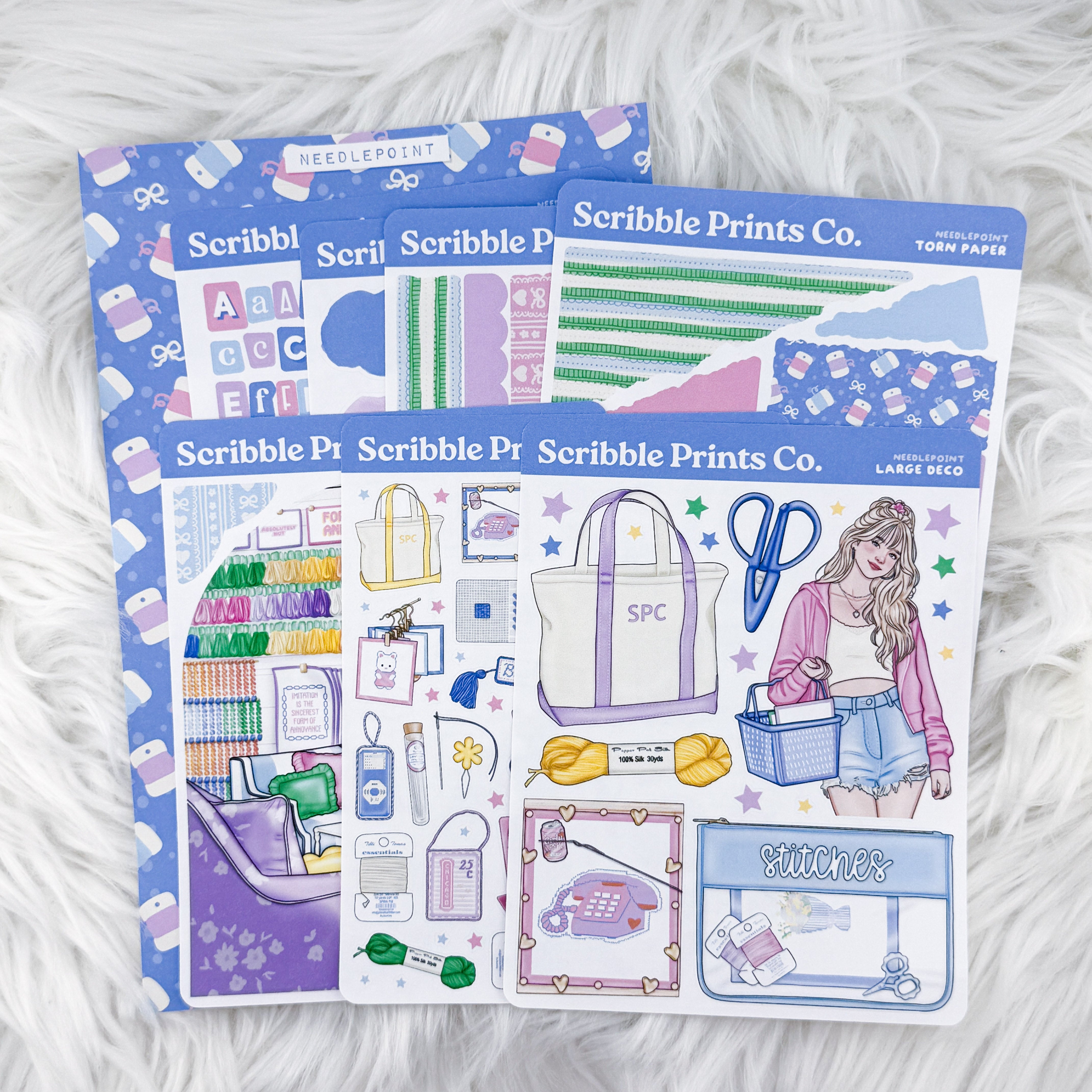 Needlepoint – Journal Essentials Collection // Matte Stickers