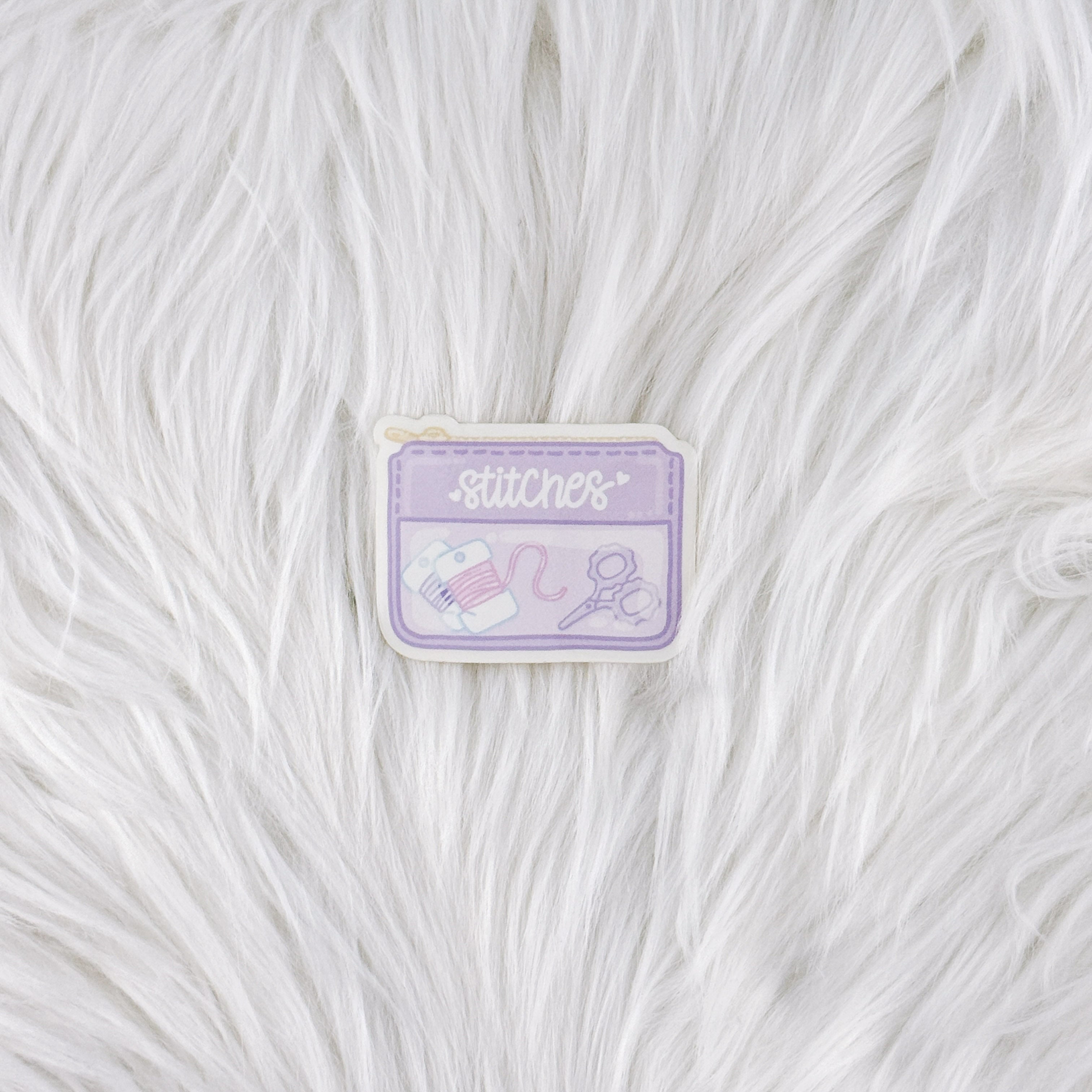Needlepoint Stitches Pouch - Waterproof Vinyl Sticker
