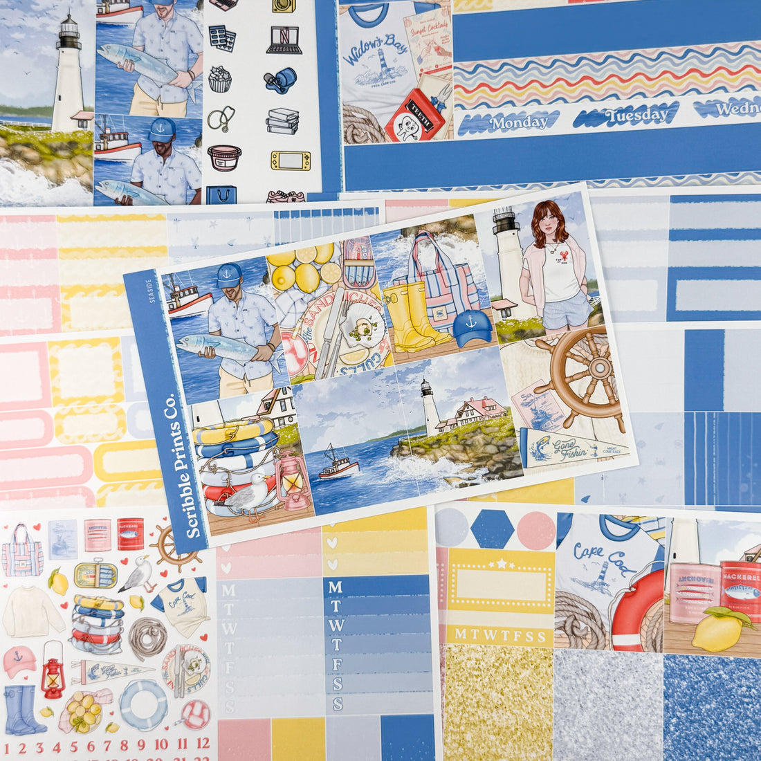 Seaside – Glossy Weekly Planner Kit