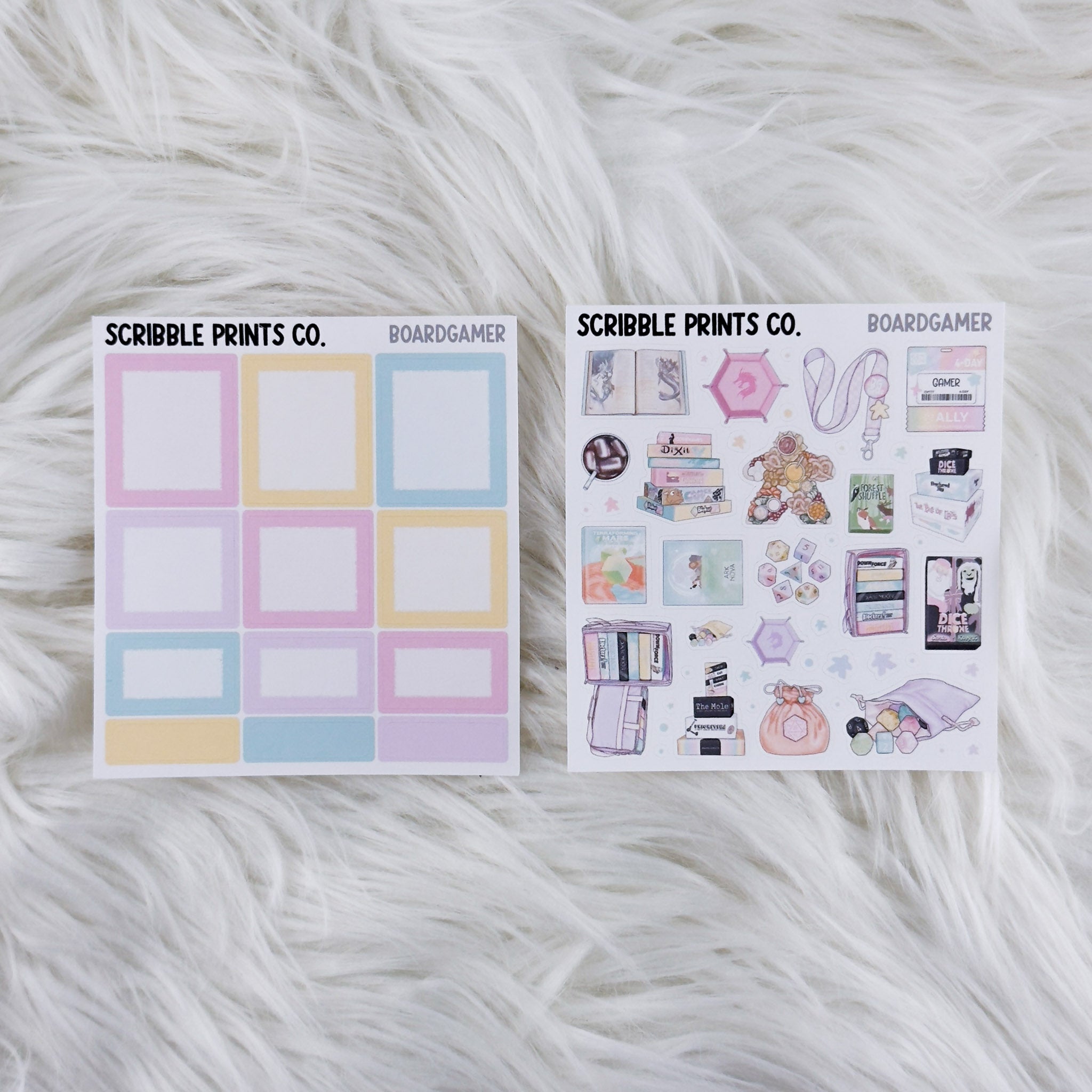 Boardgamer – Matte Hobonichi Cousin Weekly Sticker Kit
