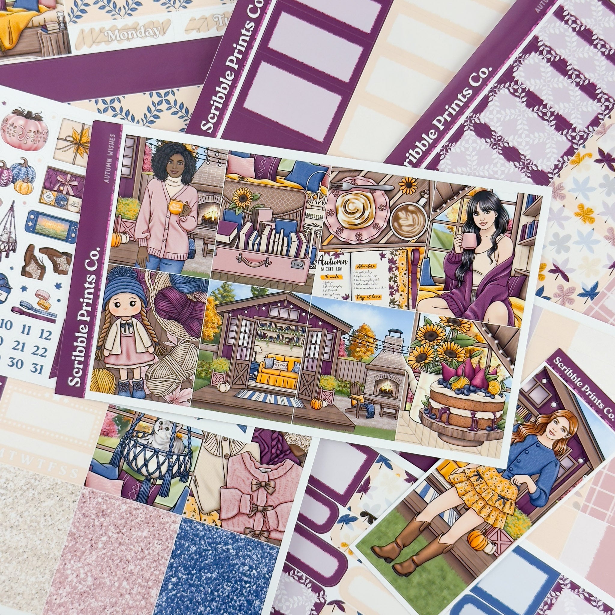 Autumn Wishes – Glossy Weekly Planner Kit