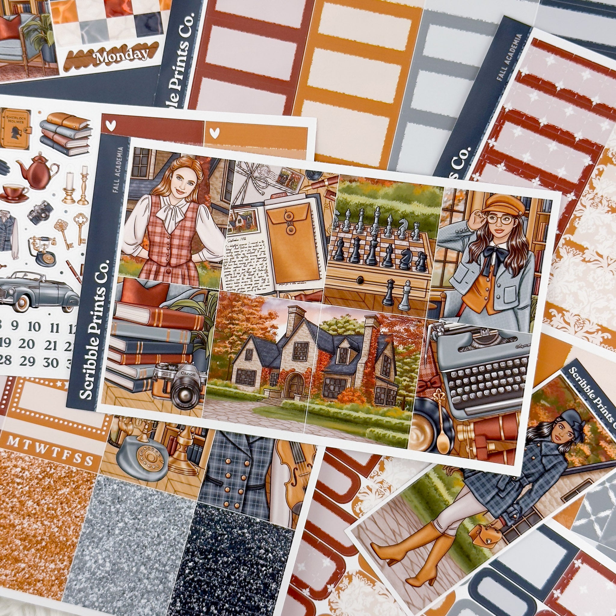 Fall Academia – Glossy Weekly Planner Kit