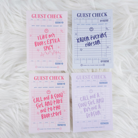 Guest Check // Large Matte Deco Sticker for Journals