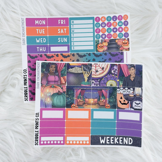 Dark Enchantment – Matte Hobonichi Cousin Weekly Sticker Kit