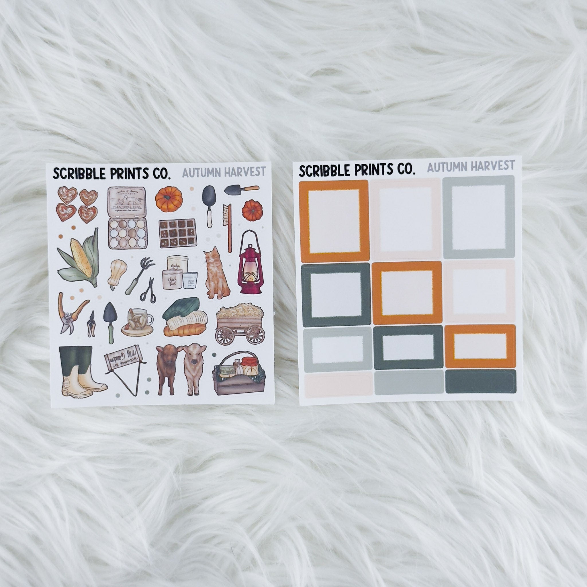 Autumn Harvest – Matte Hobonichi Cousin Weekly Sticker Kit
