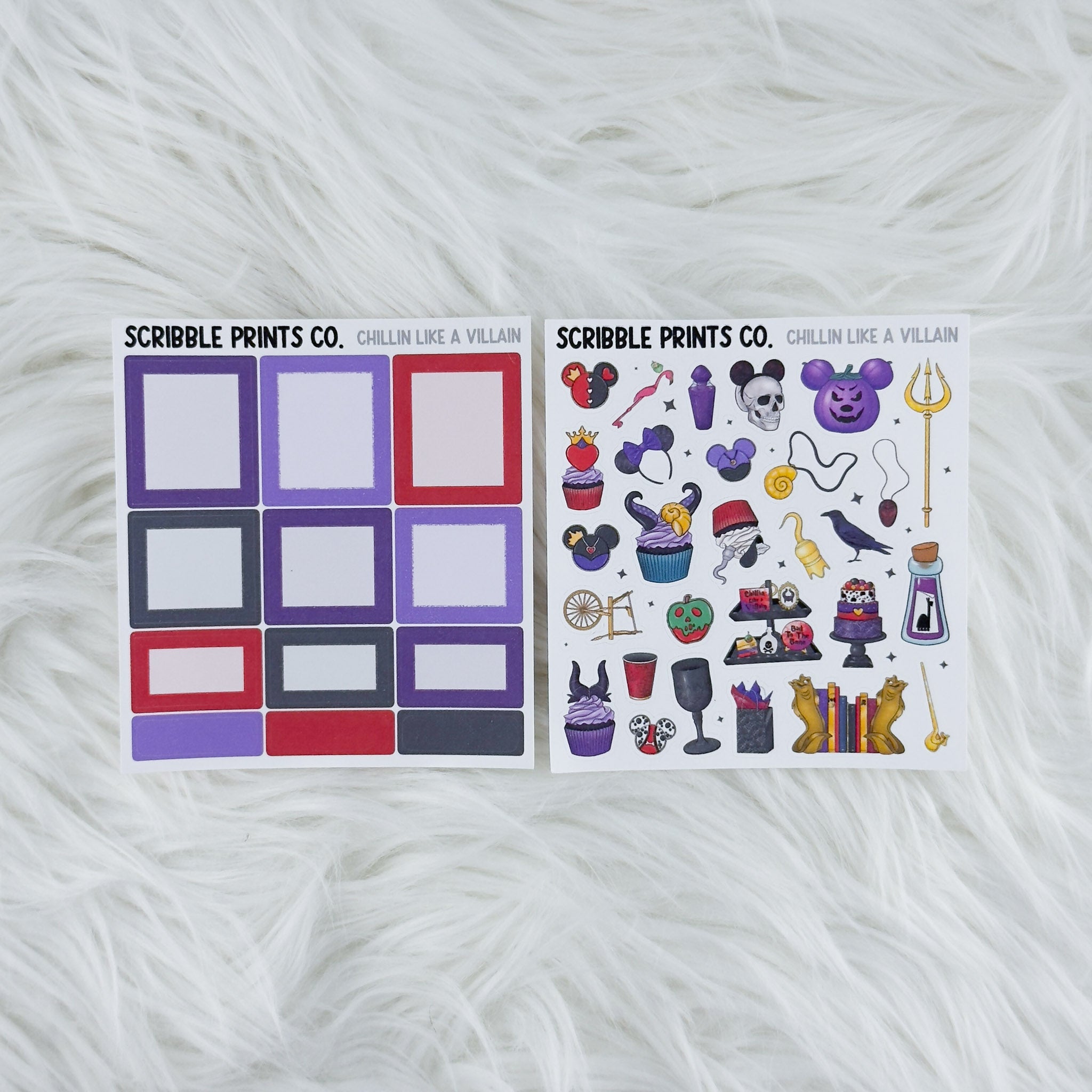 Chillin Like a Villain – Matte Hobonichi Cousin Weekly Sticker Kit
