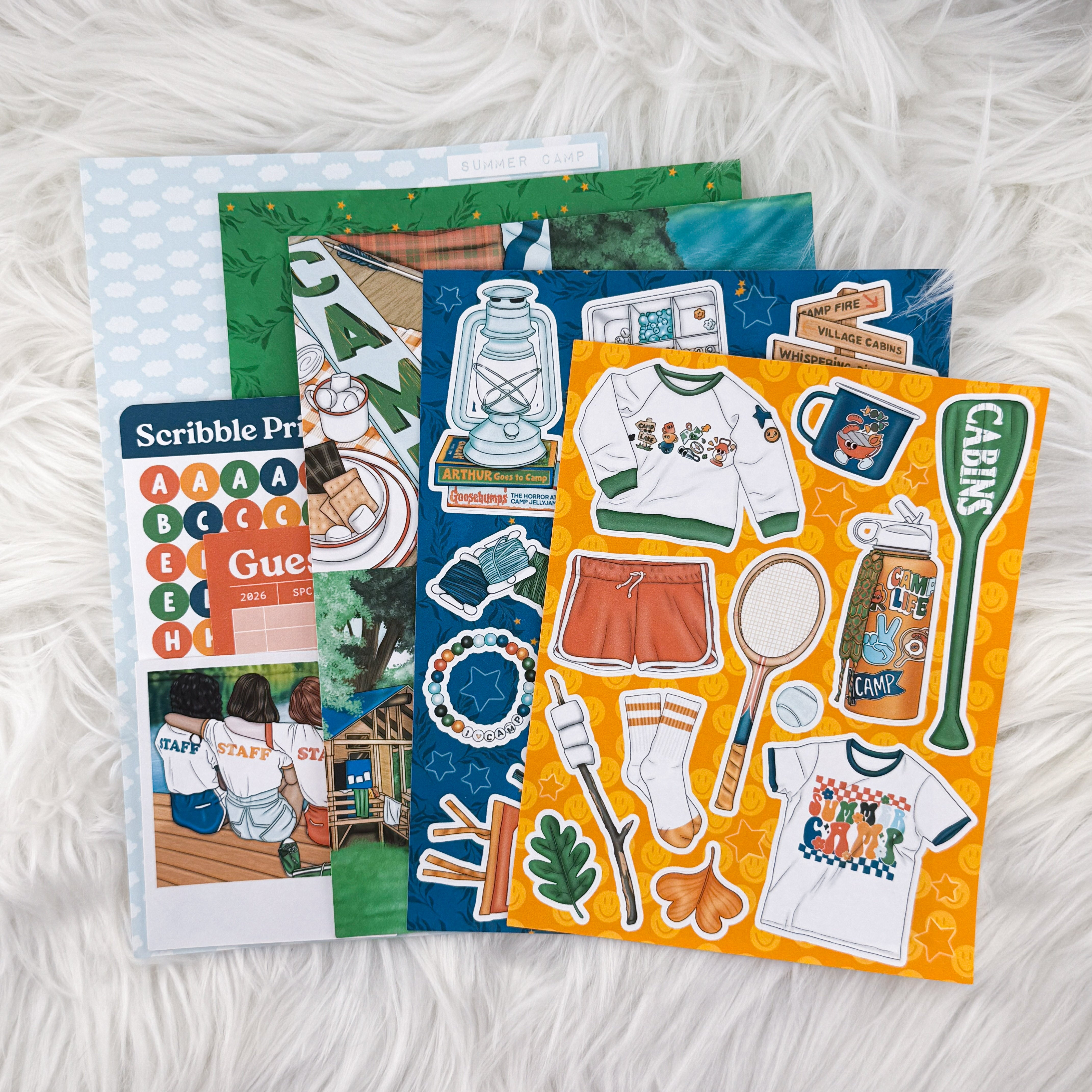 Summer Camp Junk Journal Sticker Kit