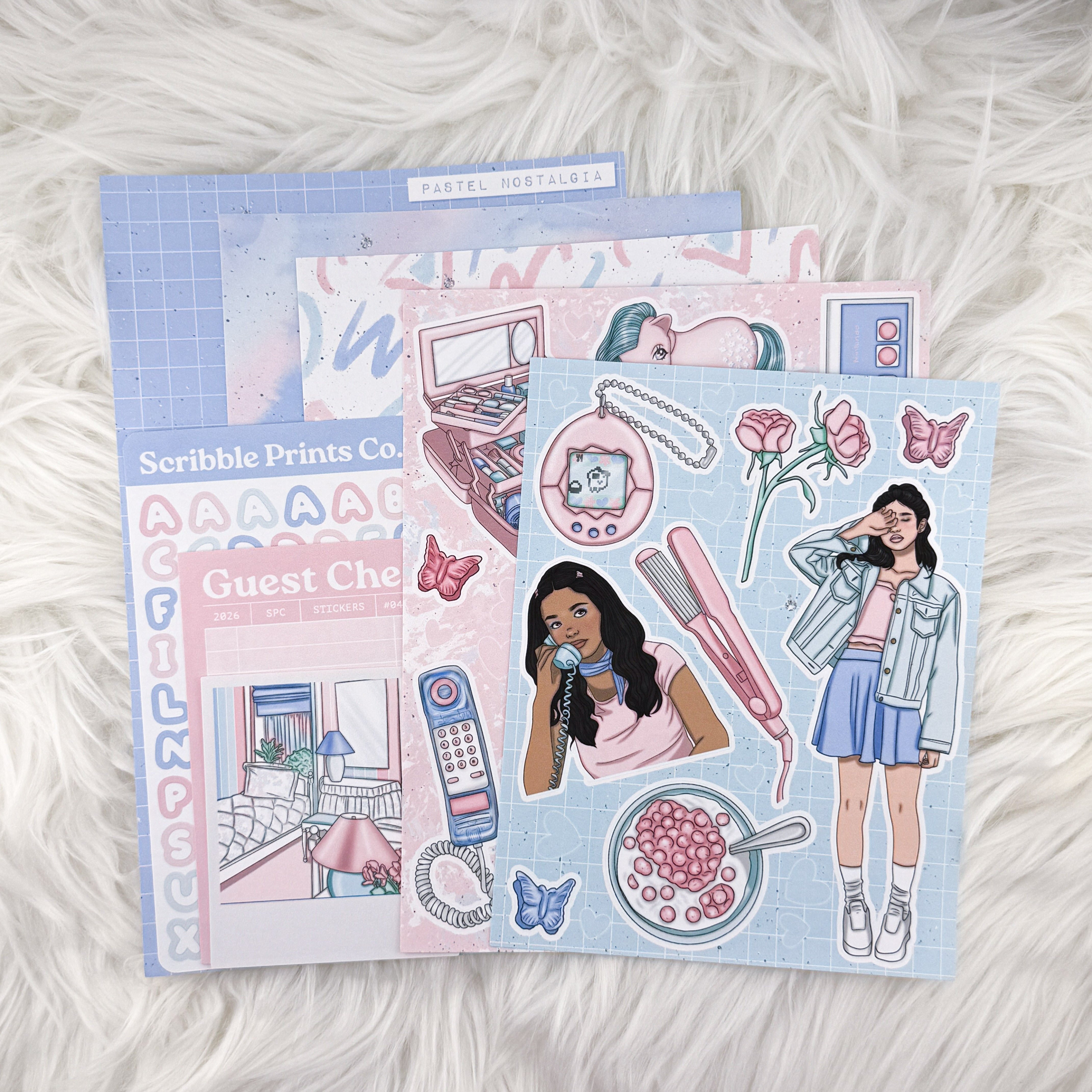 Pastel Nostalgia Junk Journal Sticker Kit