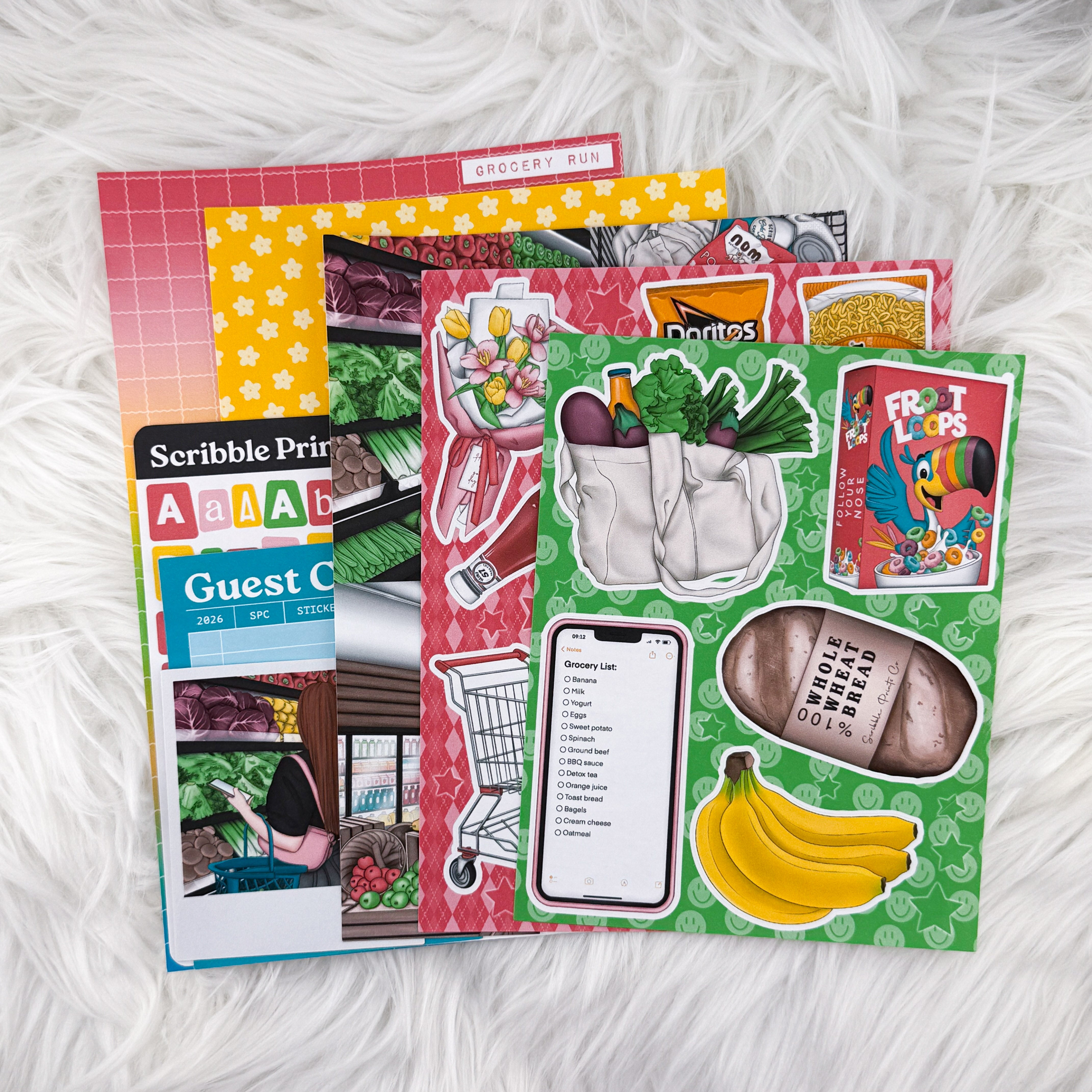 Grocery Run – Creative Journaling Kit // Matte Junk Journal Stickers