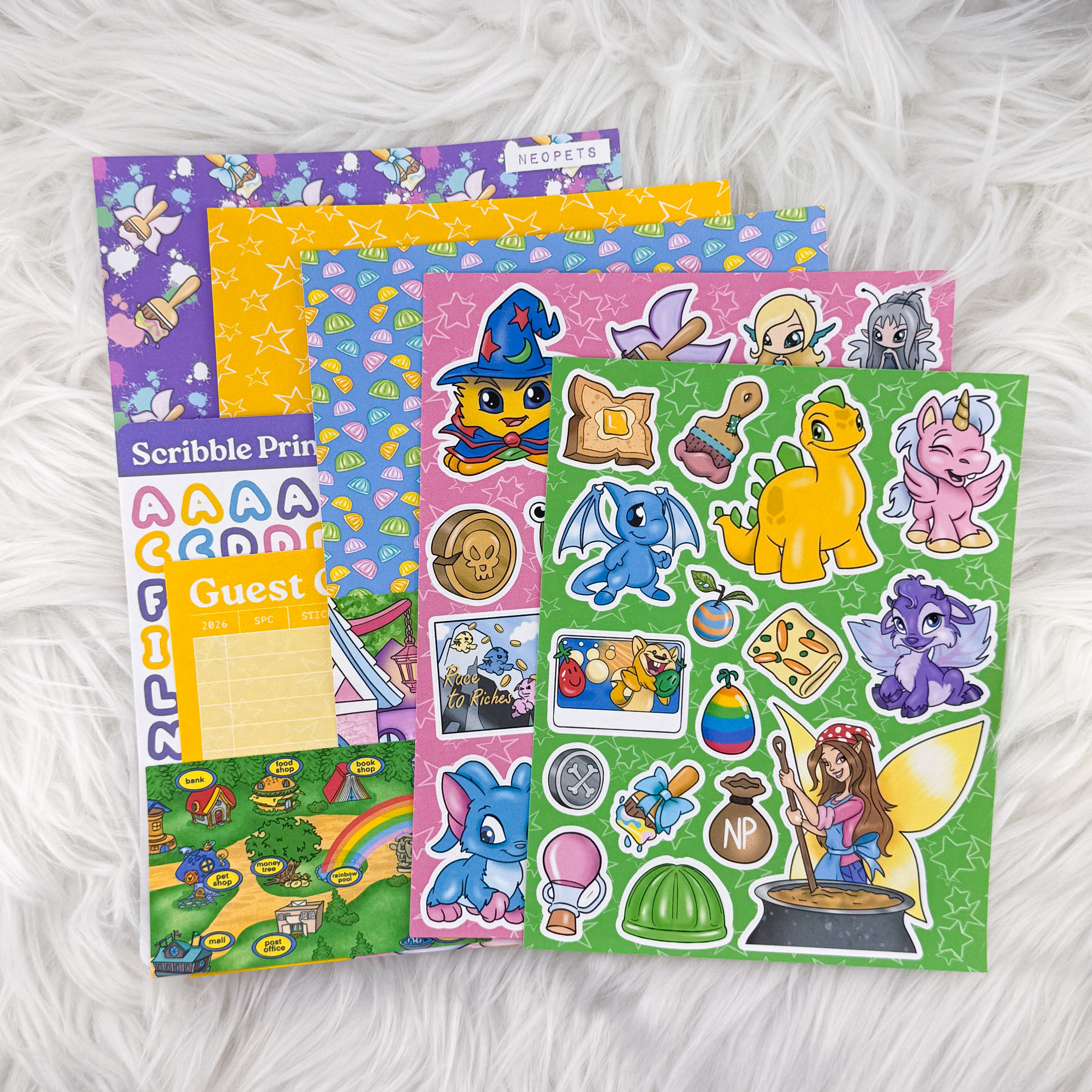 Neopets – Creative Journaling Kit // Matte Junk Journal Stickers