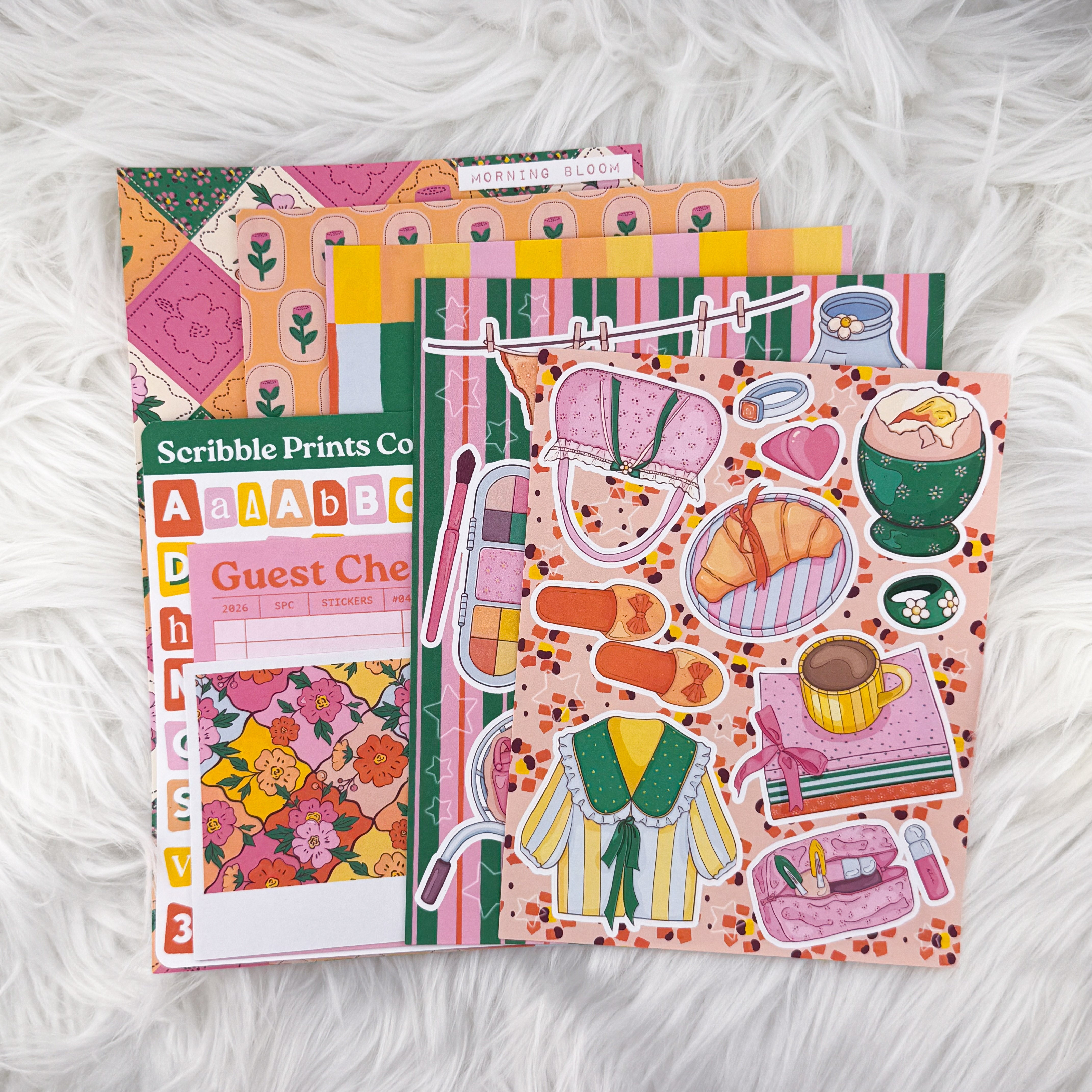 Morning Bloom – Creative Journaling Kit // Matte Junk Journal Stickers
