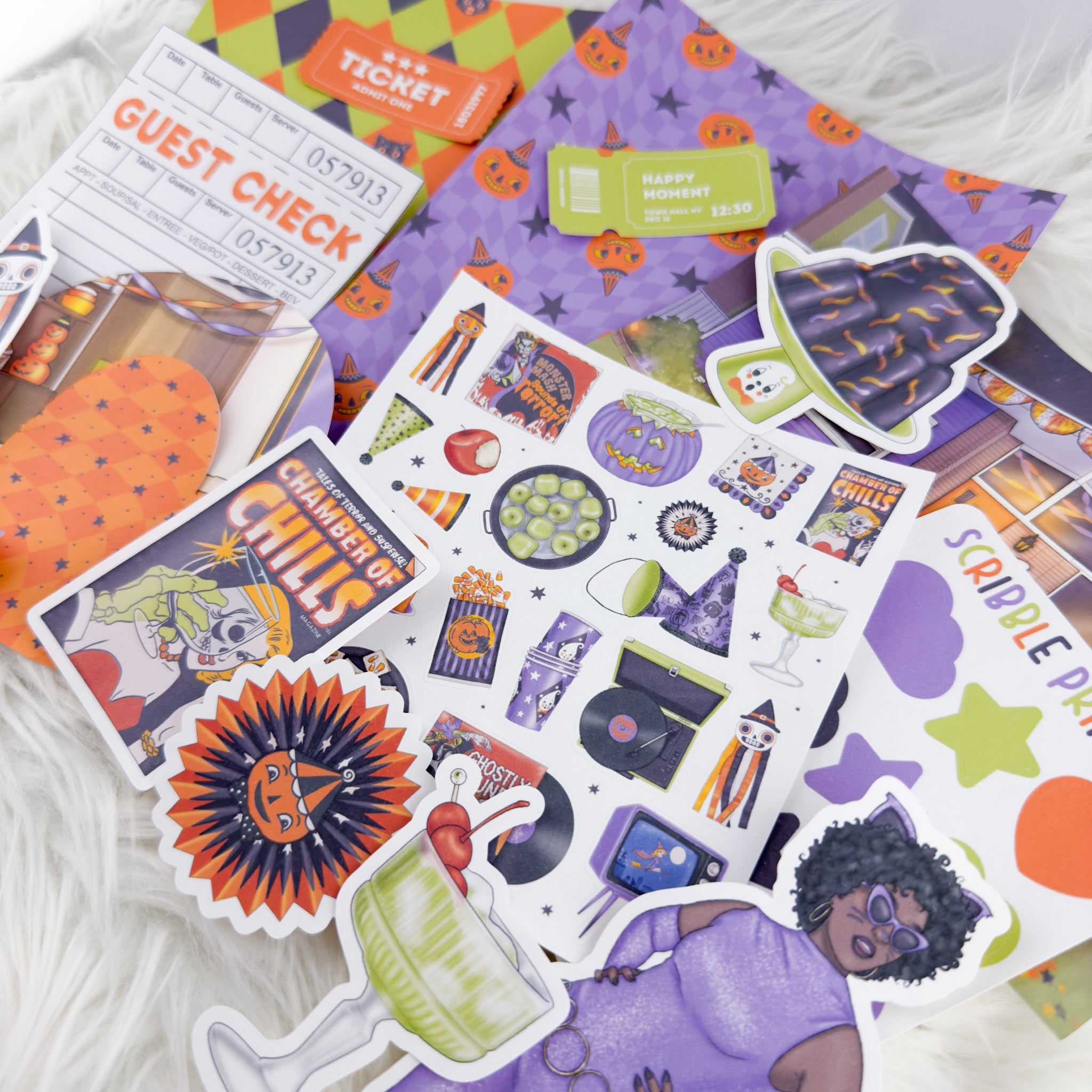 Candy Corn – Junk Journal Collage Kit // Matte Sticker Collection