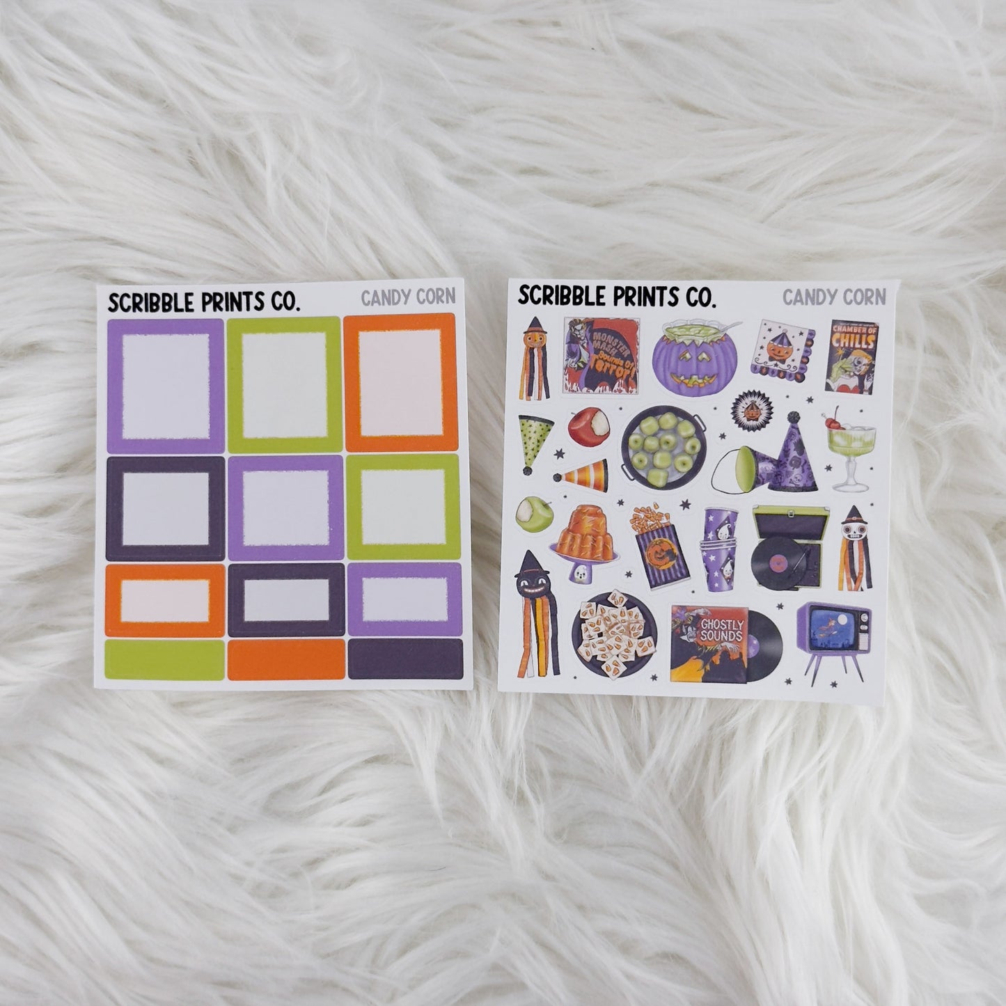 Candy Corn – Matte Hobonichi Cousin Weekly Sticker Kit