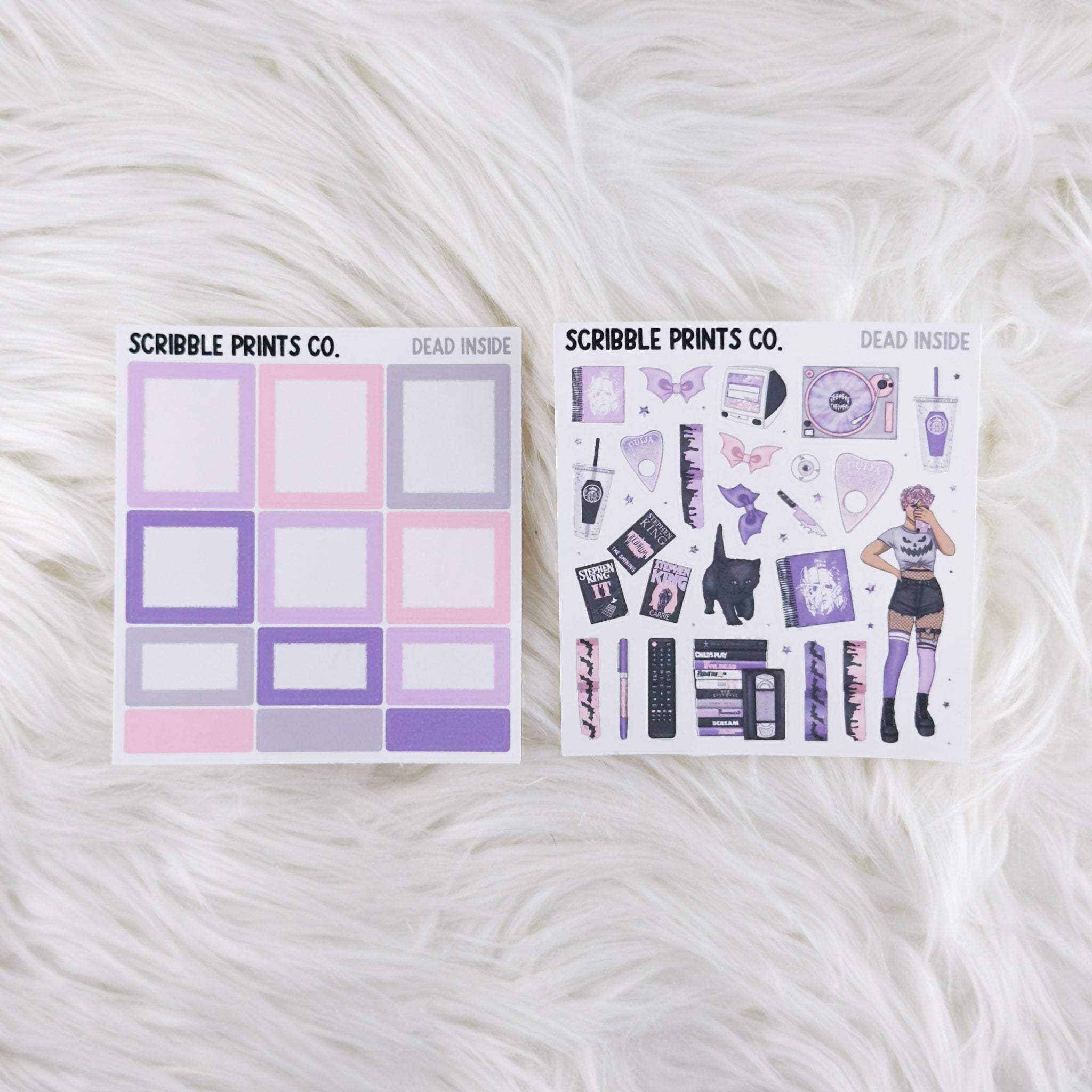 Dead Inside – Matte Hobonichi Cousin Weekly Sticker Kit