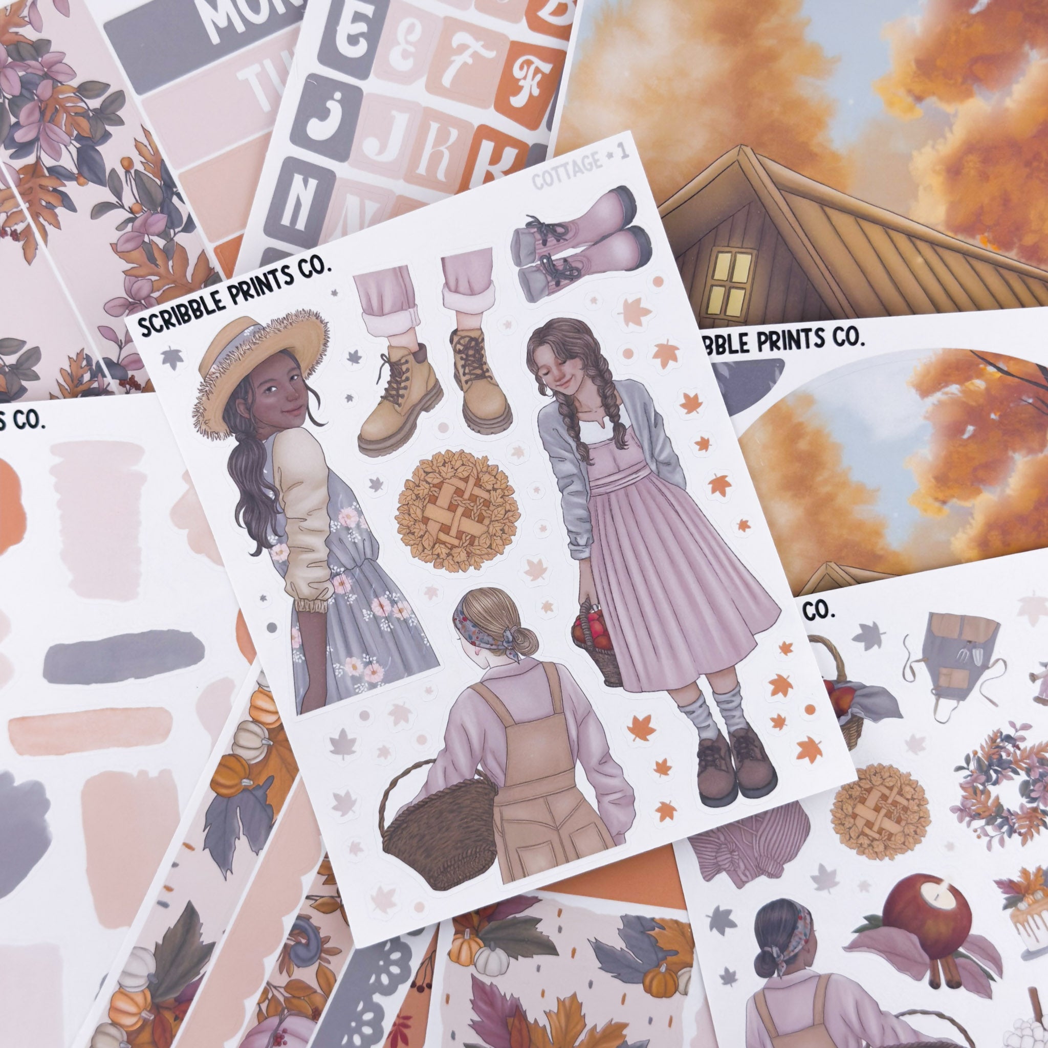 Cottage Journal Sticker Collection | Matte Removable Reading & Planner Stickers