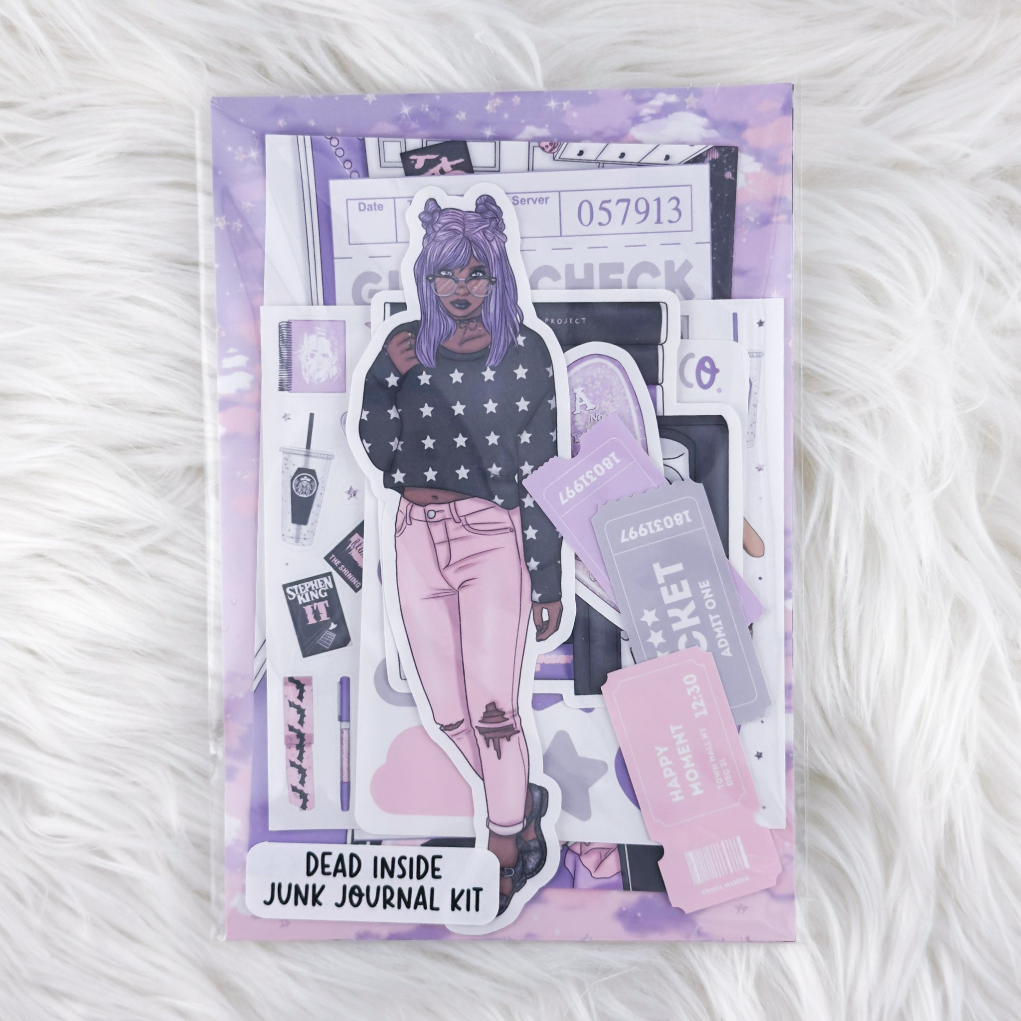 Dead Inside – Junk Journal Collage Kit // Matte Sticker Collection